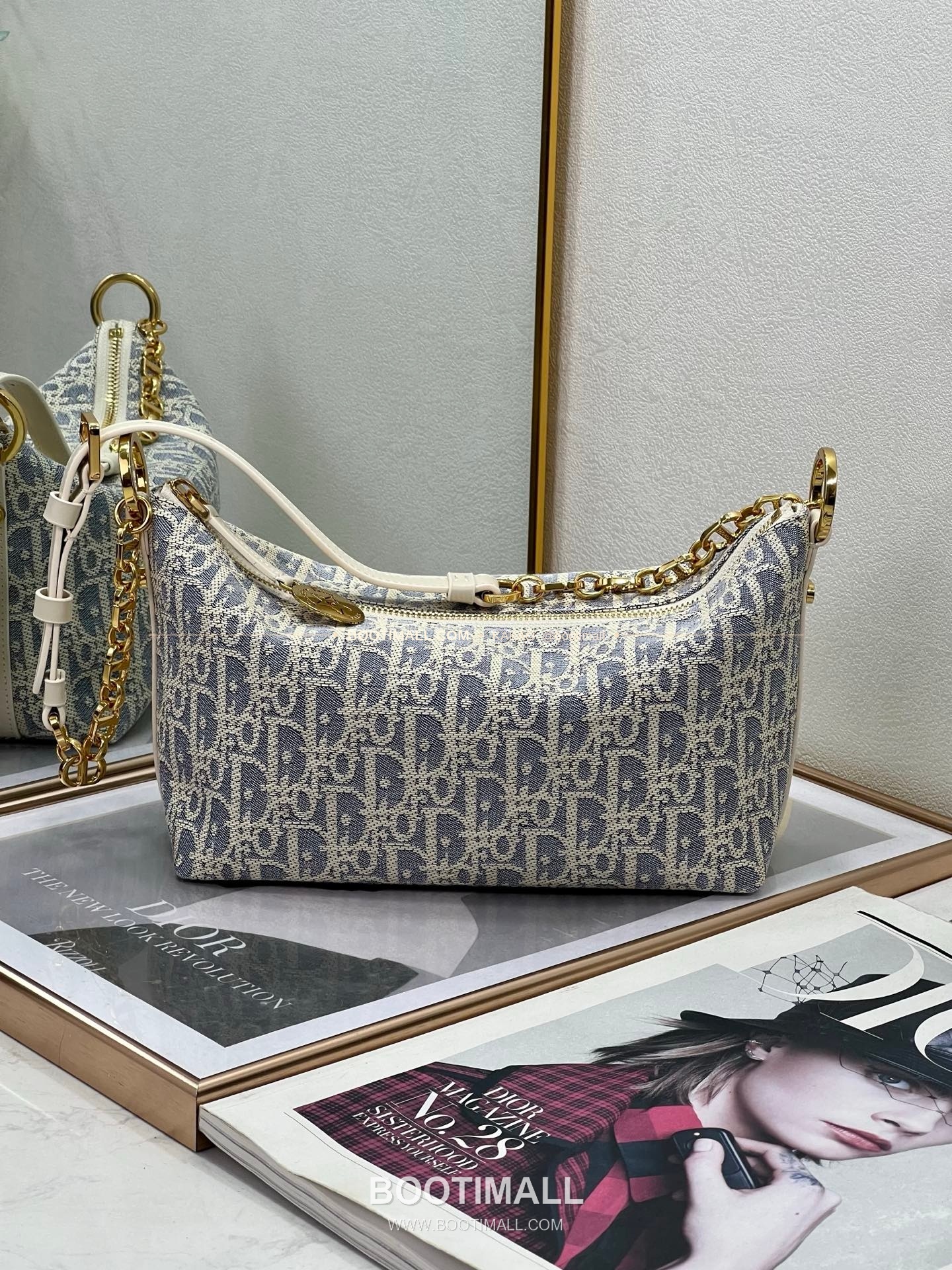 디올 디올스타 레더 체인 호보 숄더백 Dior Diorstar Leather Chain Hobo Shoulder Bag 3106 28.5cm 1