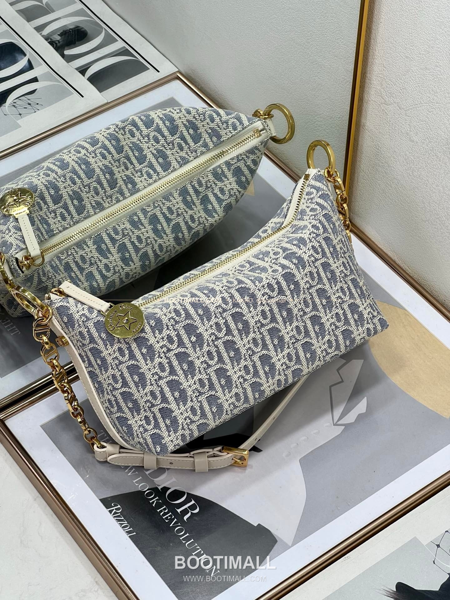 디올 디올스타 레더 체인 호보 숄더백 Dior Diorstar Leather Chain Hobo Shoulder Bag 3106 28.5cm 2