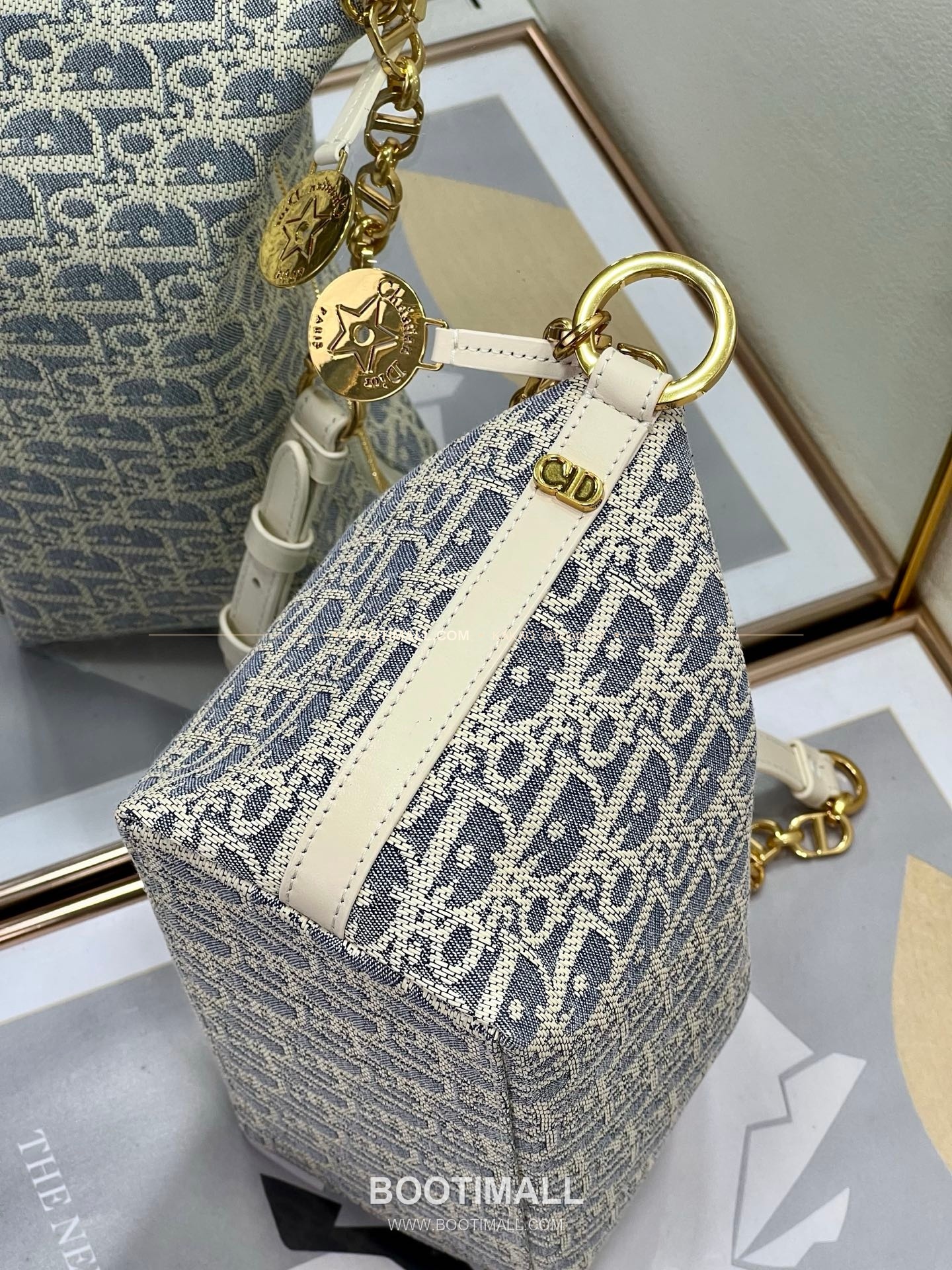 디올 디올스타 레더 체인 호보 숄더백 Dior Diorstar Leather Chain Hobo Shoulder Bag 3106 28.5cm 8