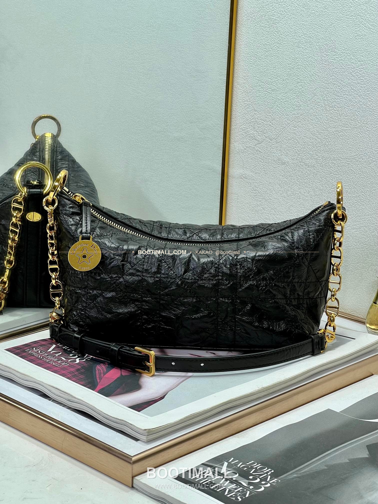 디올 디올스타 레더 체인 호보 숄더백 Dior Diorstar Leather Chain Hobo Shoulder Bag 3106 28.5cm 1