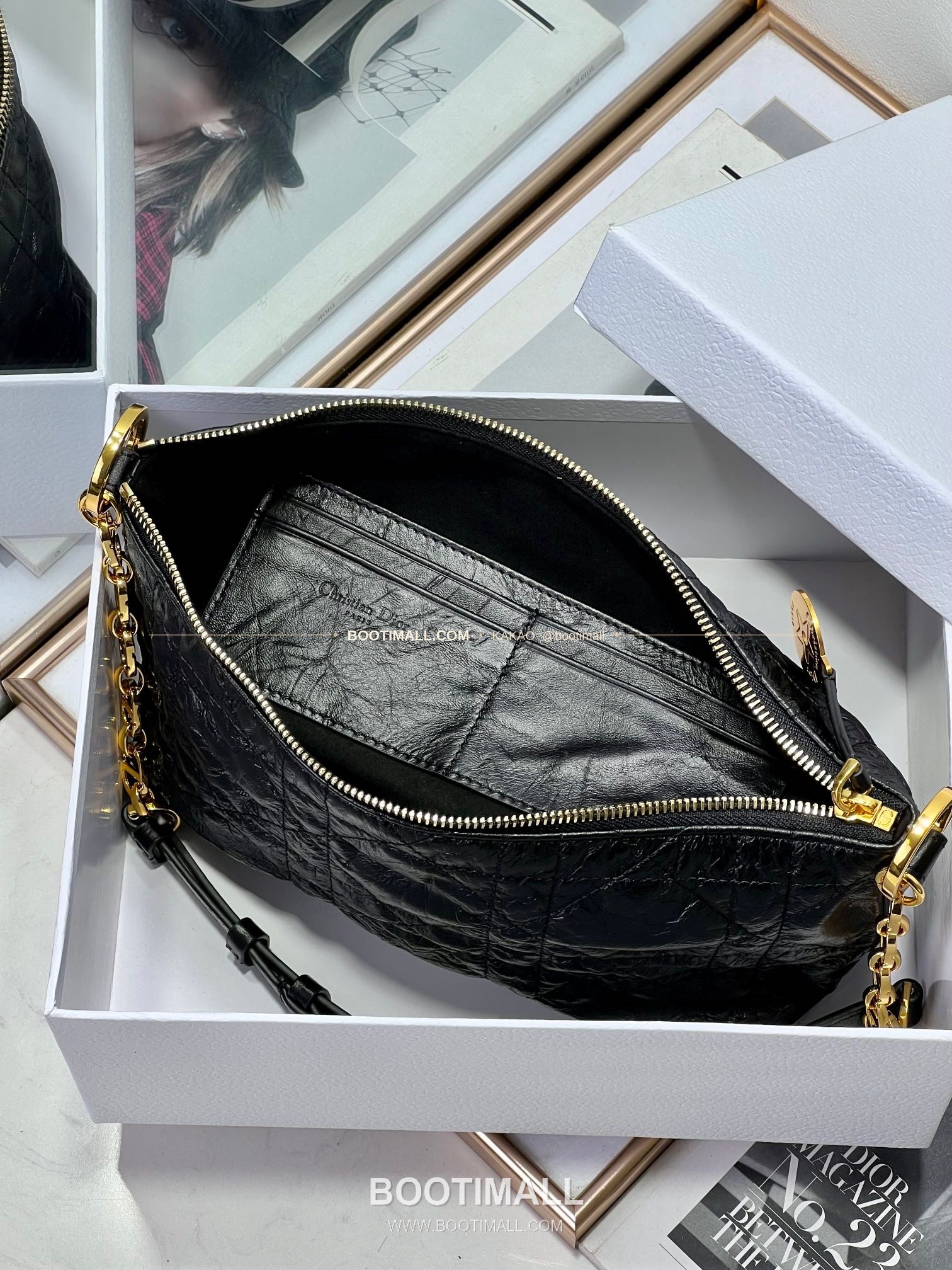 디올 디올스타 레더 체인 호보 숄더백 Dior Diorstar Leather Chain Hobo Shoulder Bag 3106 28.5cm 9