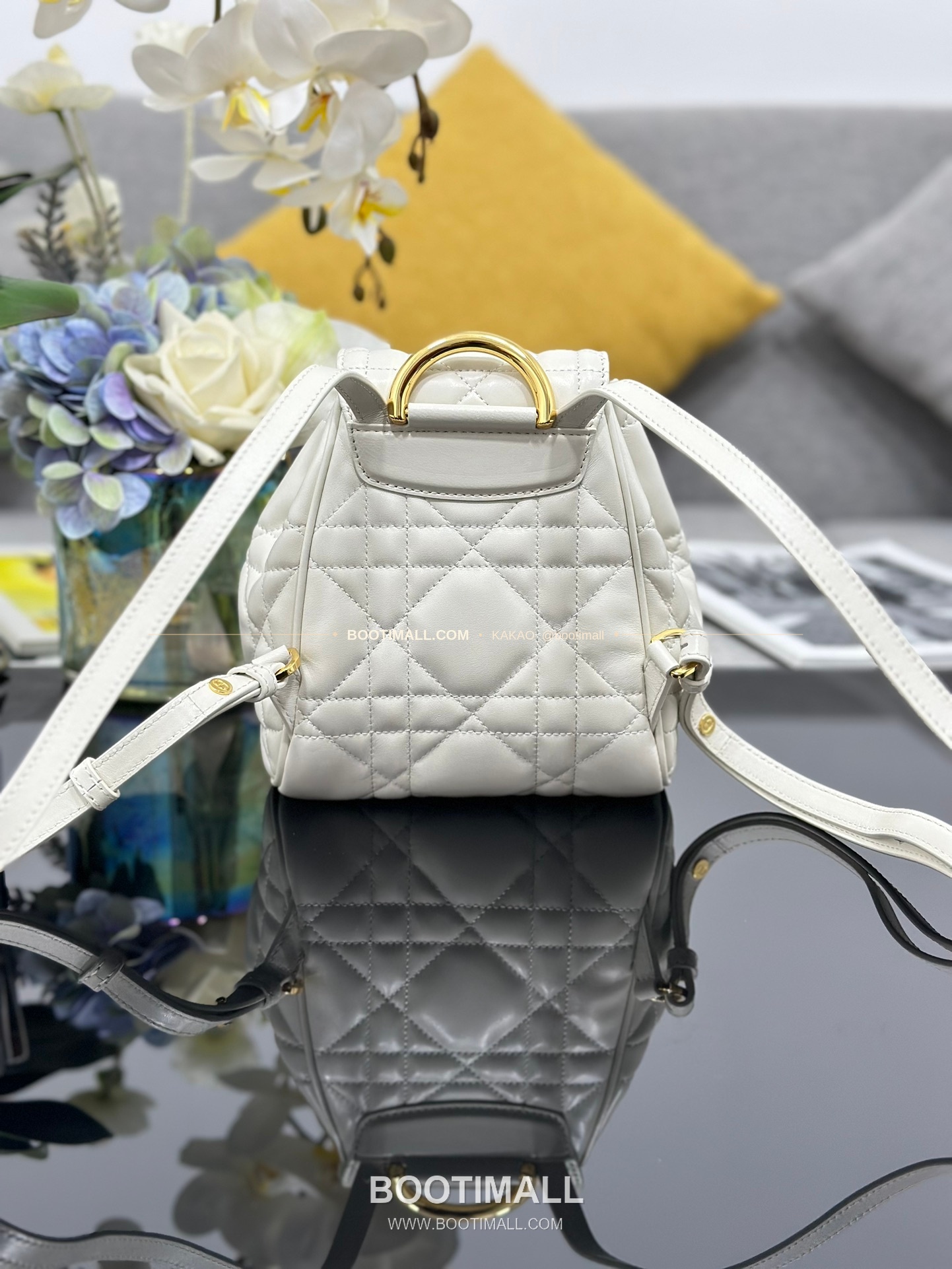 디올 카로 램스킨 퀼팅 CD 로고 백팩 Dior Caro Lambskin Quilted CD Logo Backpack M6302 19.5cm 2
