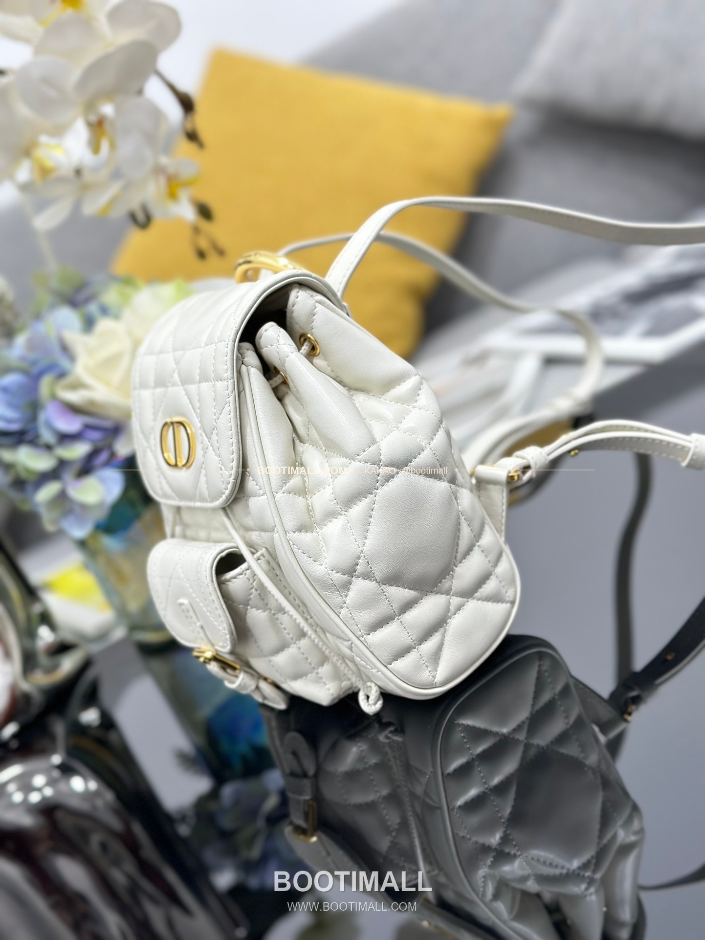 디올 카로 램스킨 퀼팅 CD 로고 백팩 Dior Caro Lambskin Quilted CD Logo Backpack M6302 19.5cm 3