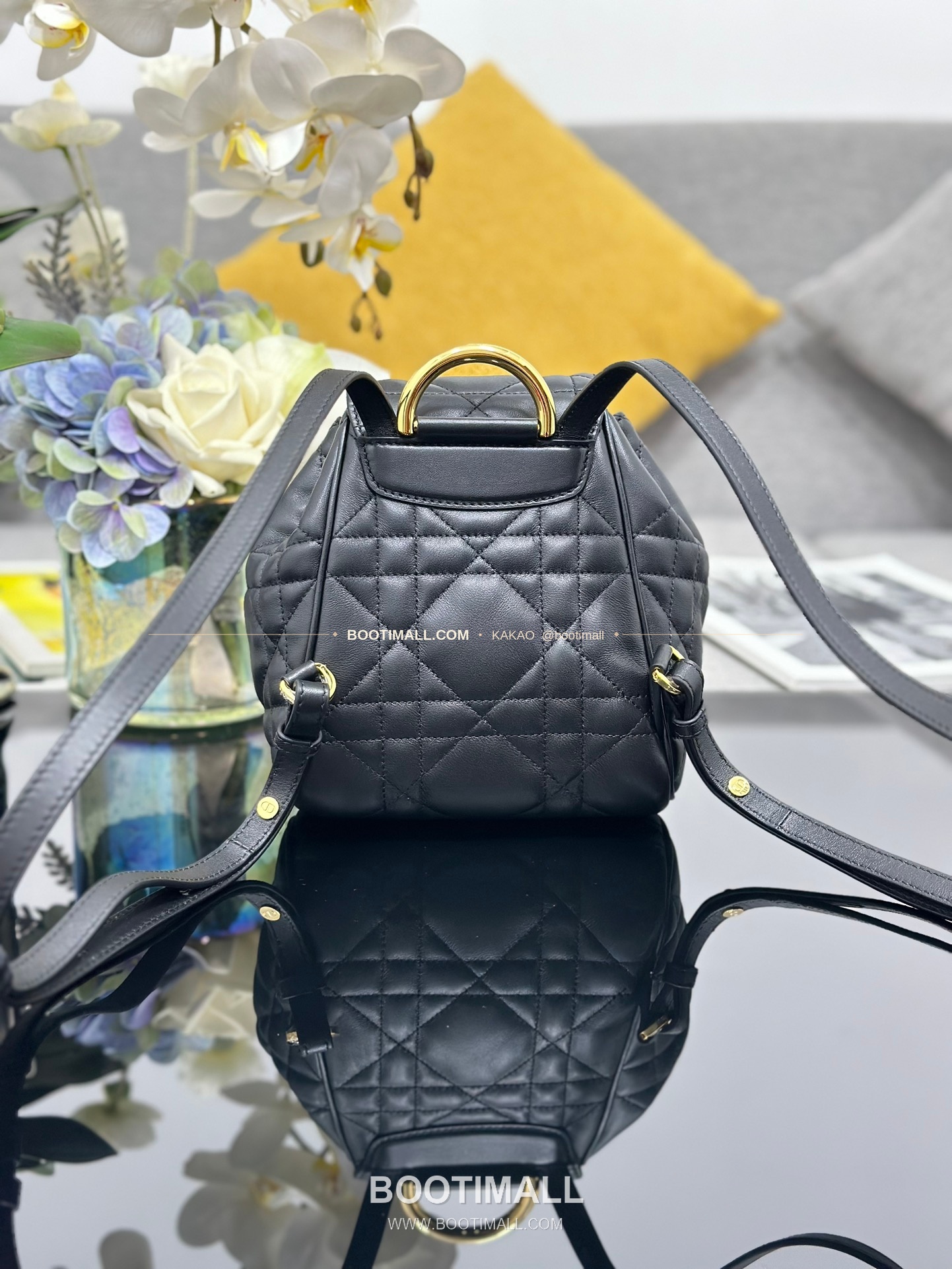 디올 카로 램스킨 퀼팅 CD 로고 백팩 Dior Caro Lambskin Quilted CD Logo Backpack M6302 19.5cm 2