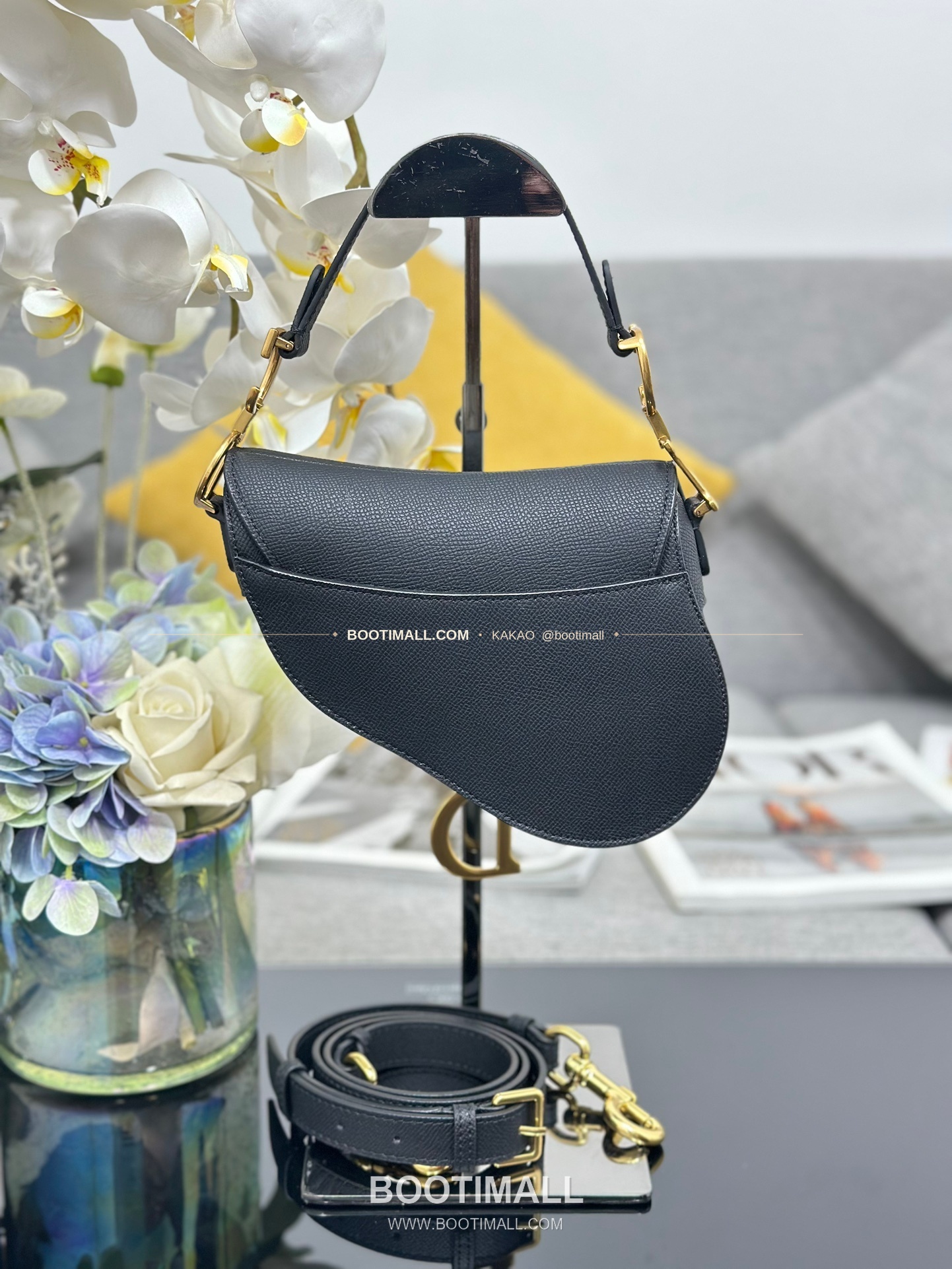 디올 새들 스무스 카프스킨 CD 로고 플랩 숄더백 Dior Saddle Smooth Calfskin CD Logo Flap Shoulder Bag M0447 21cm 2