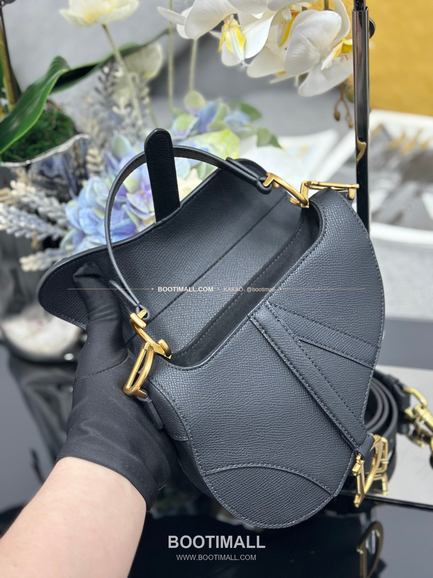 디올 새들 스무스 카프스킨 CD 로고 플랩 숄더백 Dior Saddle Smooth Calfskin CD Logo Flap Shoulder Bag M0447 21cm 7