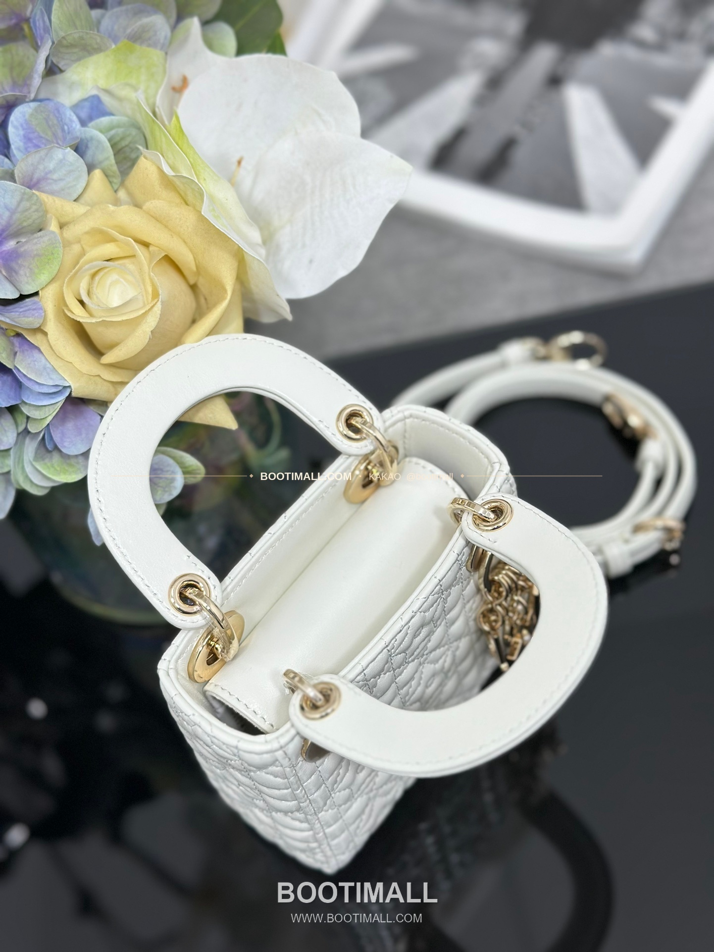 디올 레이디 디올 램스킨 까나쥬 D.I.O.R 참 미니 토트백 Dior Lady Dior Lambskin Cannage D.I.O.R Charm Mini Tote Bag S0856 12cm 7