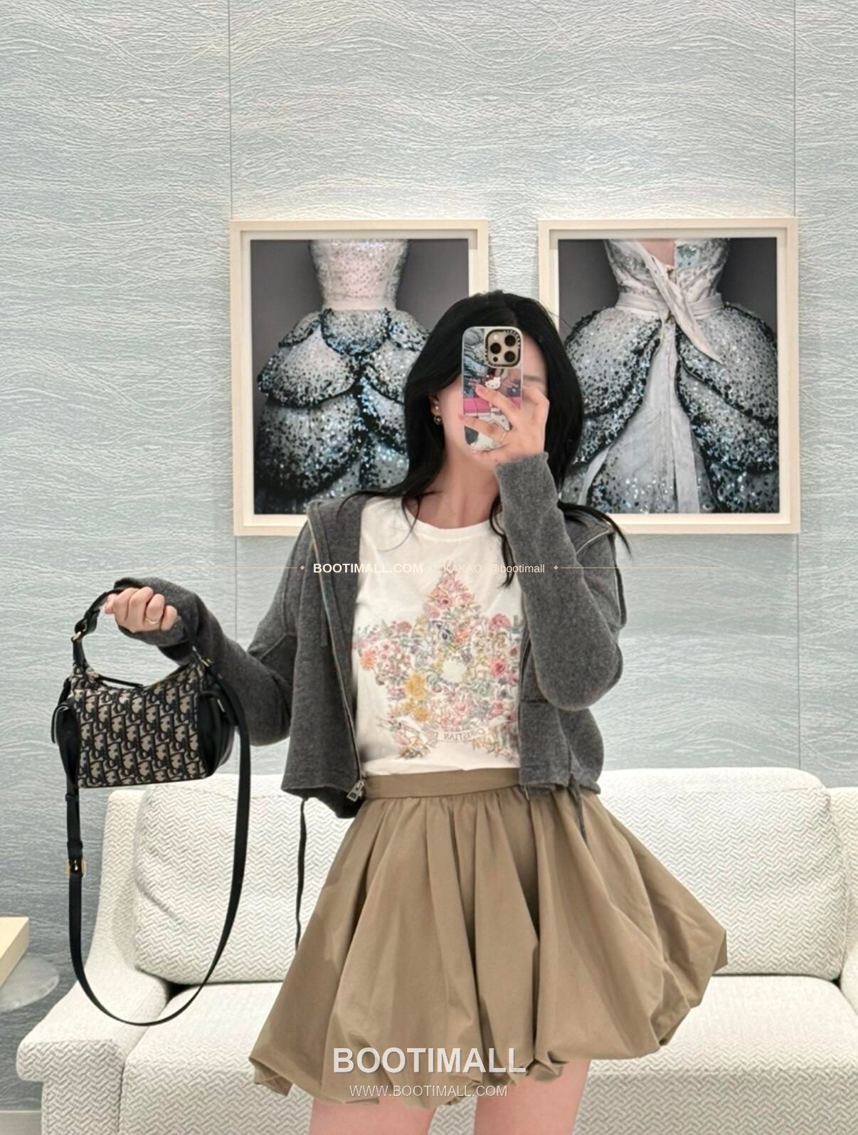 디올 디드림 오블리크 캔버스 미니 호보 숄더백 Dior D-Dream Oblique Canvas Mini Hobo Shoulder Bag 5871 18cm 1