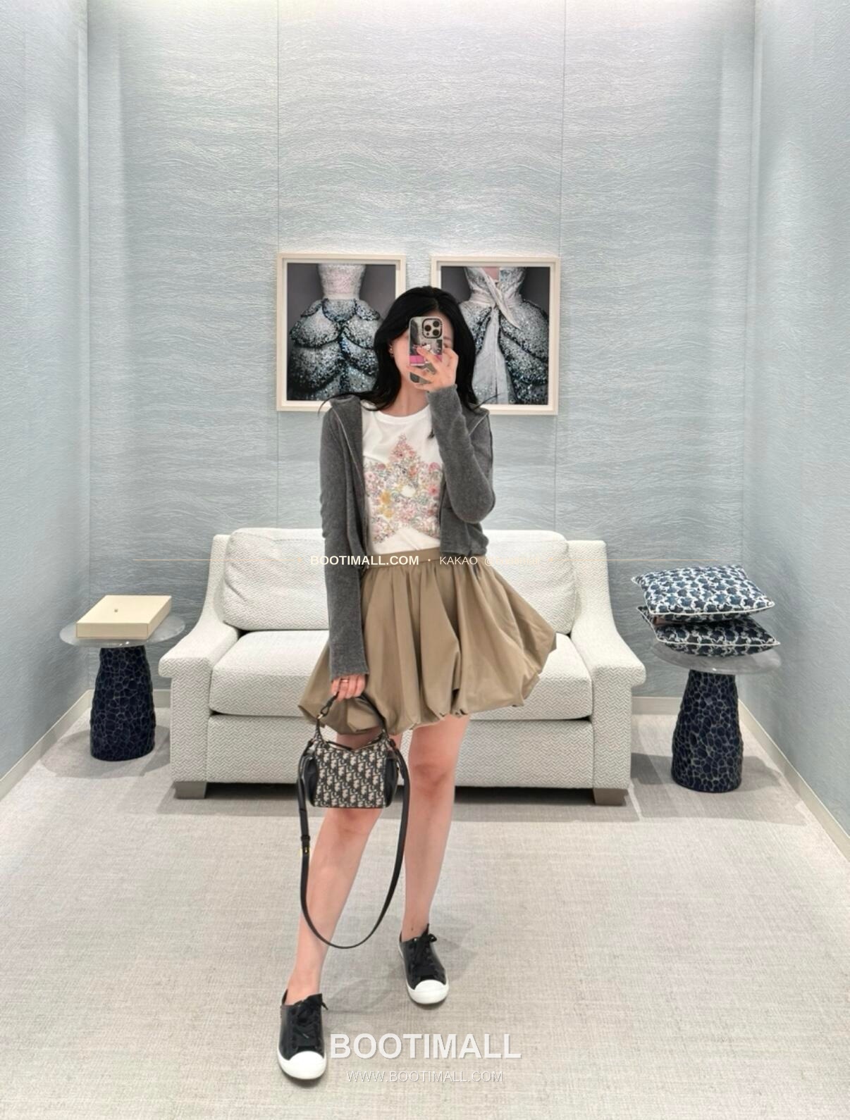 디올 디드림 오블리크 캔버스 미니 호보 숄더백 Dior D-Dream Oblique Canvas Mini Hobo Shoulder Bag 5871 18cm 3