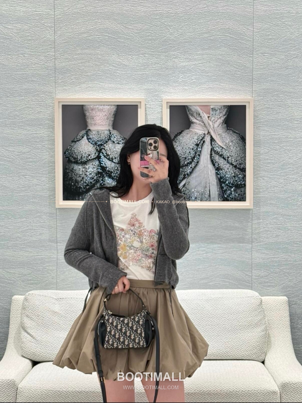 디올 디드림 오블리크 캔버스 미니 호보 숄더백 Dior D-Dream Oblique Canvas Mini Hobo Shoulder Bag 5871 18cm 4