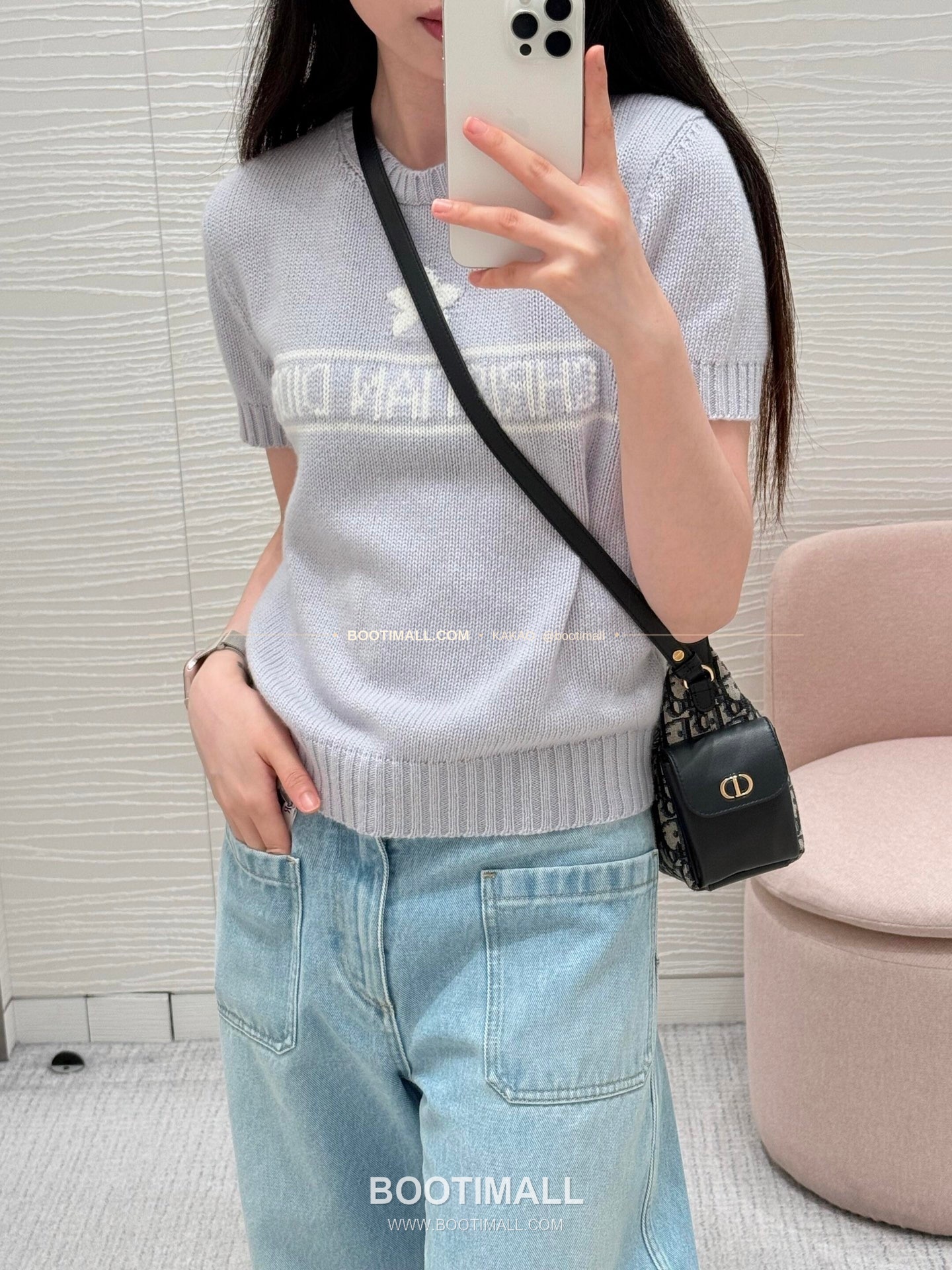디올 디드림 오블리크 캔버스 미니 호보 숄더백 Dior D-Dream Oblique Canvas Mini Hobo Shoulder Bag 5871 18cm 6