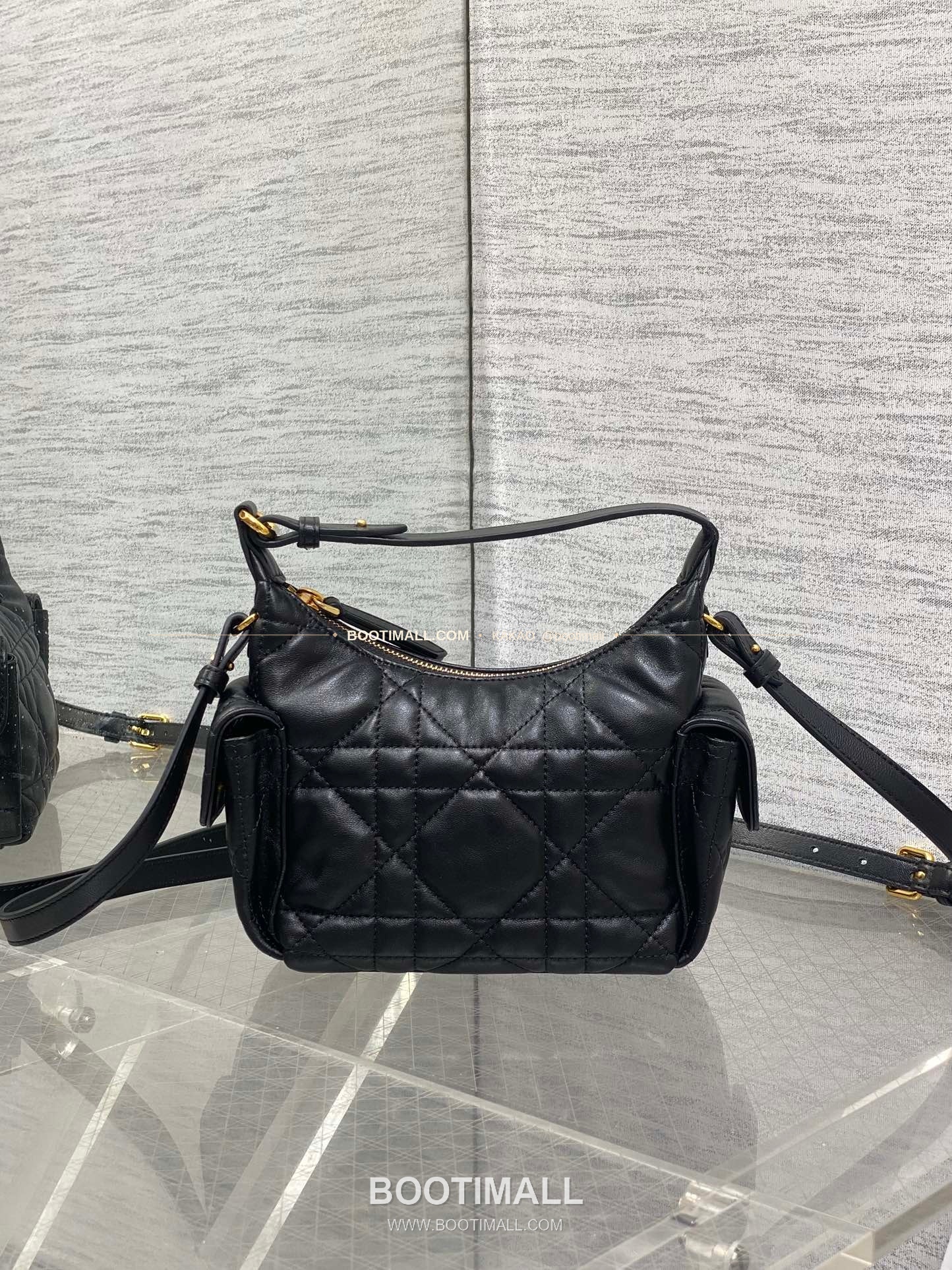 디올 디드림 카프스킨 까나쥬 미니 호보 숄더백 Dior D-Dream Calfskin Cannage Mini Hobo Shoulder Bag 5871 18cm 7