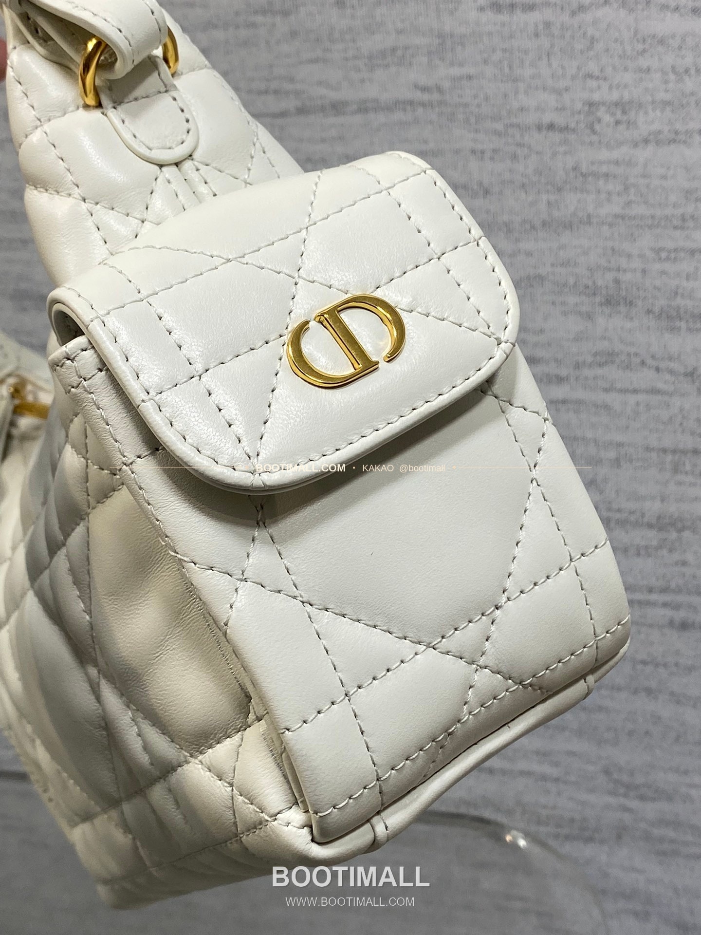 디올 디드림 카프스킨 까나쥬 미니 호보 숄더백 Dior D-Dream Calfskin Cannage Mini Hobo Shoulder Bag 5871 18cm 10