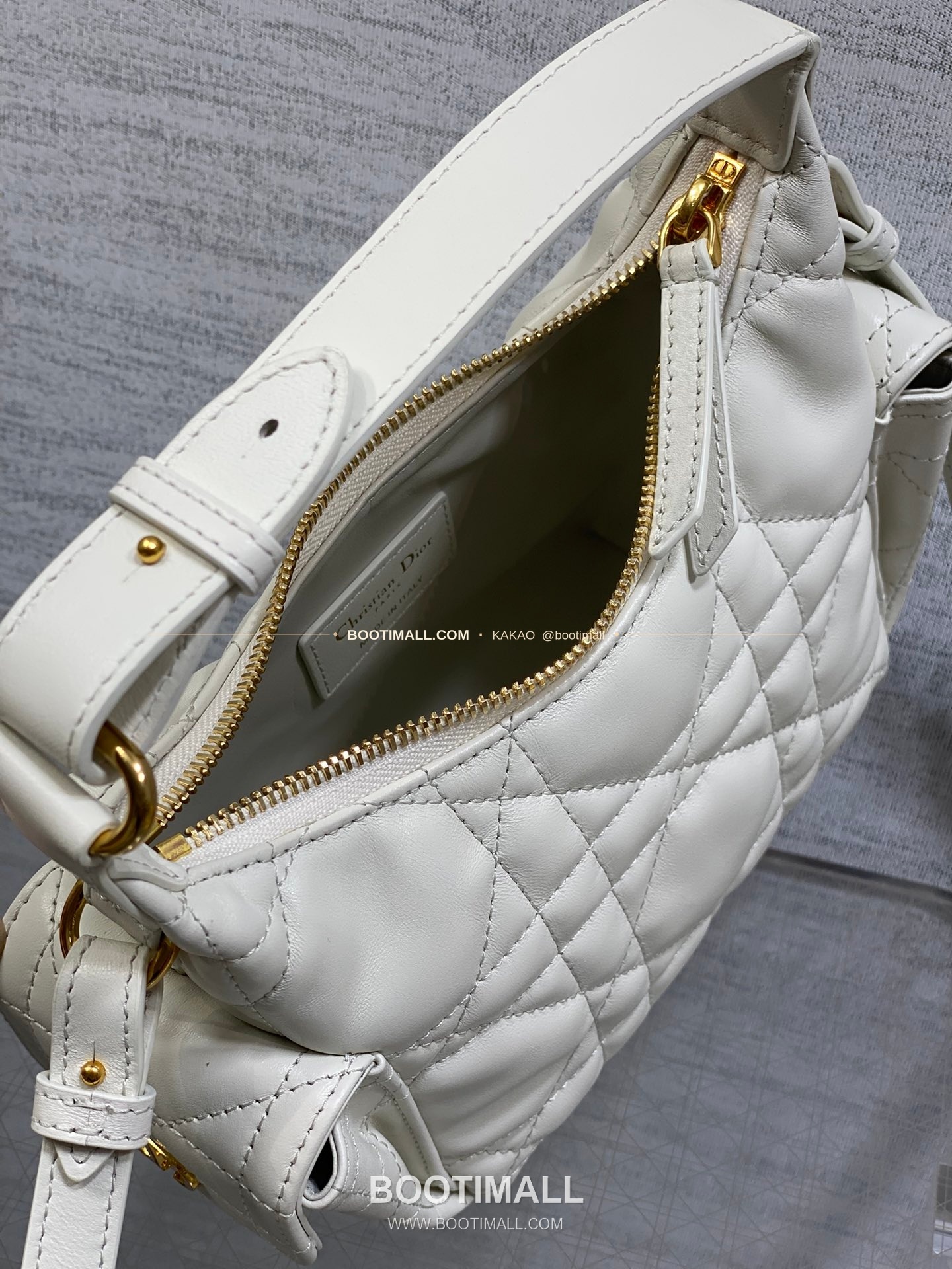 디올 디드림 카프스킨 까나쥬 미니 호보 숄더백 Dior D-Dream Calfskin Cannage Mini Hobo Shoulder Bag 5871 18cm 15