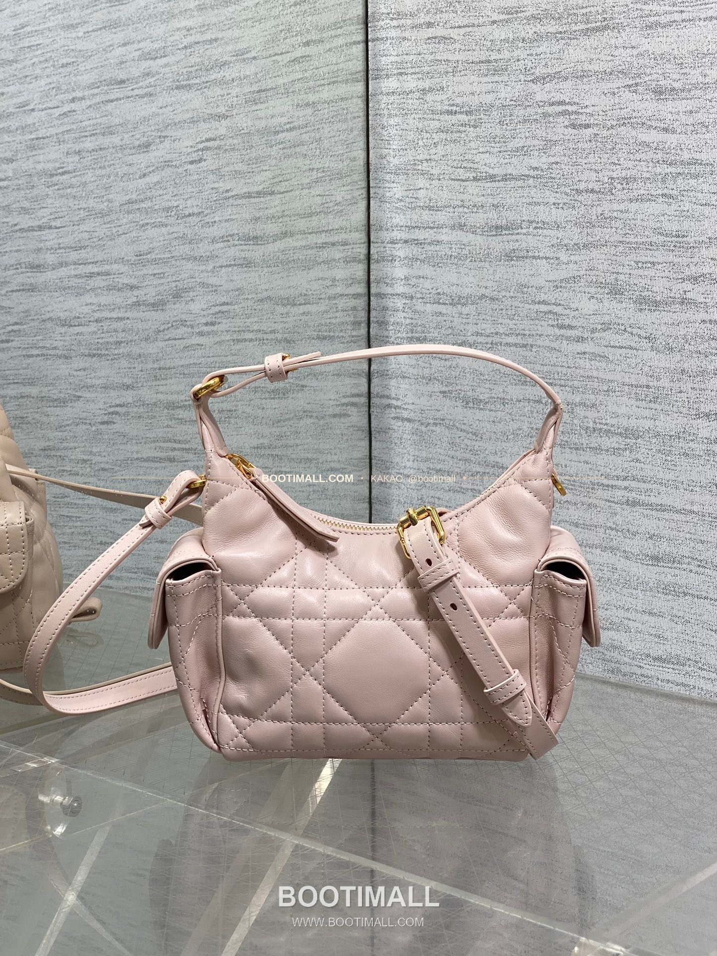 디올 디드림 카프스킨 까나쥬 미니 호보 숄더백 Dior D-Dream Calfskin Cannage Mini Hobo Shoulder Bag 5871 18cm 2