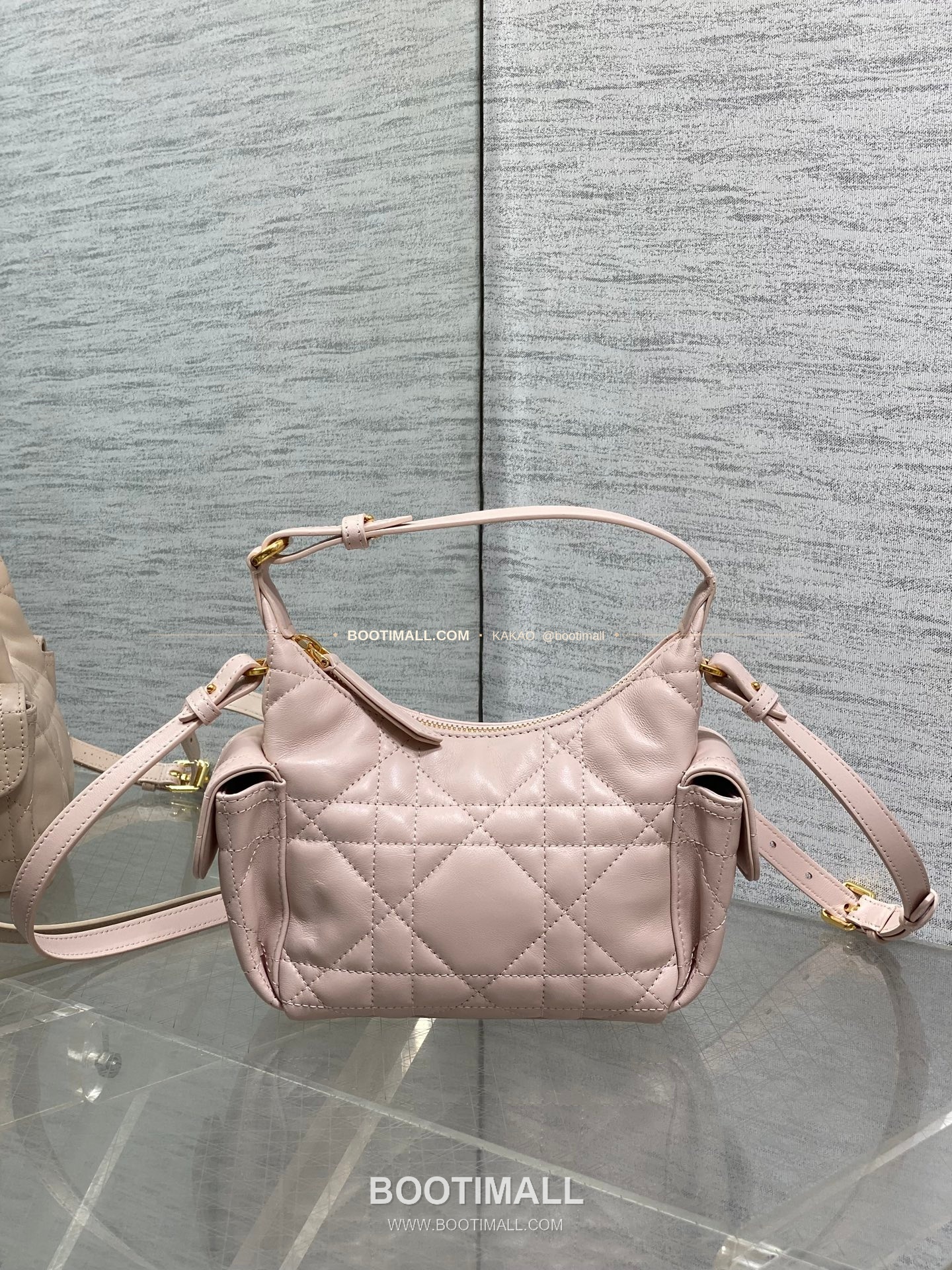 디올 디드림 카프스킨 까나쥬 미니 호보 숄더백 Dior D-Dream Calfskin Cannage Mini Hobo Shoulder Bag 5871 18cm 3