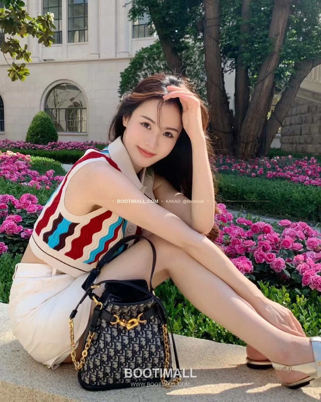 디올 세스트 오블리크 캔버스 버킷 체인 숄더백 Dior C'est Oblique Canvas Bucket Chain Shoulder Bag 9278 24cm 4