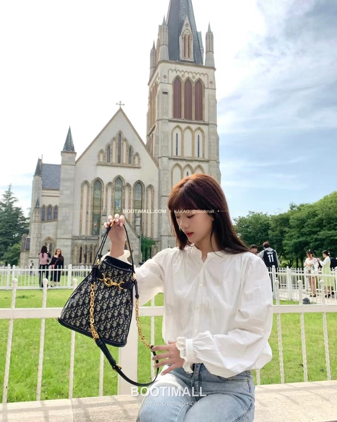 디올 세스트 오블리크 캔버스 버킷 체인 숄더백 Dior C'est Oblique Canvas Bucket Chain Shoulder Bag 9278 24cm 8