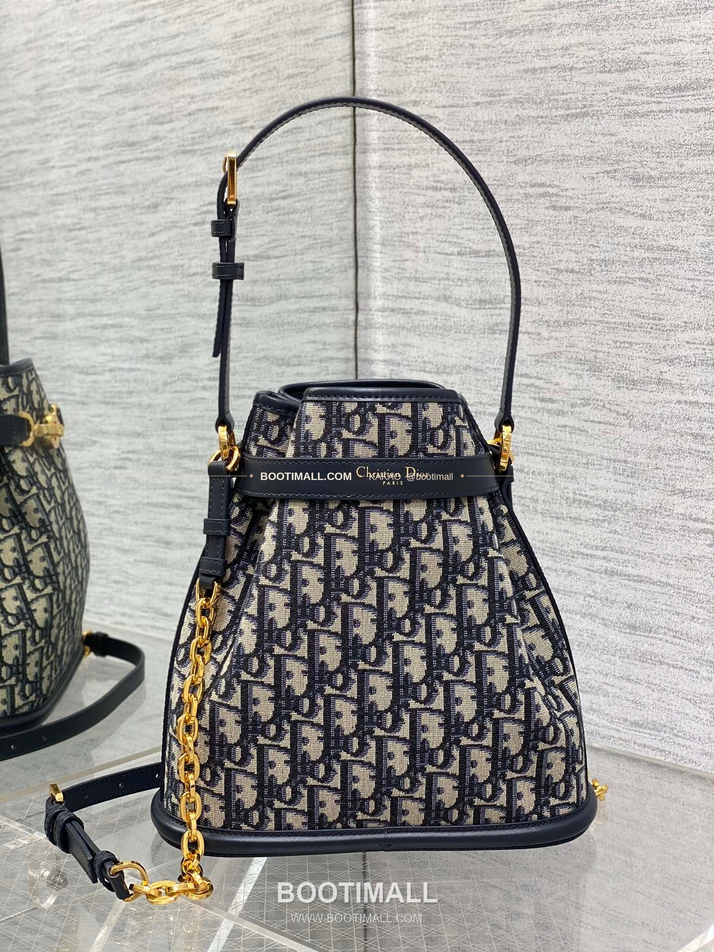 디올 세스트 오블리크 캔버스 버킷 체인 숄더백 Dior C'est Oblique Canvas Bucket Chain Shoulder Bag 9278 24cm 13