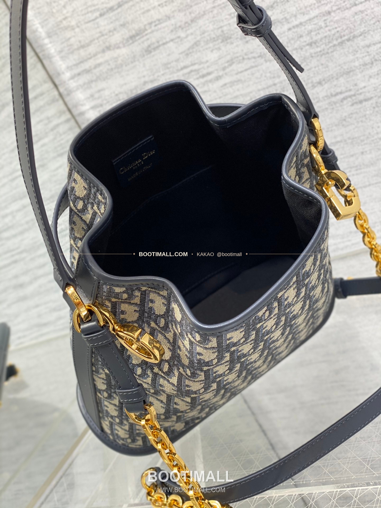 디올 세스트 오블리크 캔버스 버킷 체인 숄더백 Dior C'est Oblique Canvas Bucket Chain Shoulder Bag 9278 24cm 18