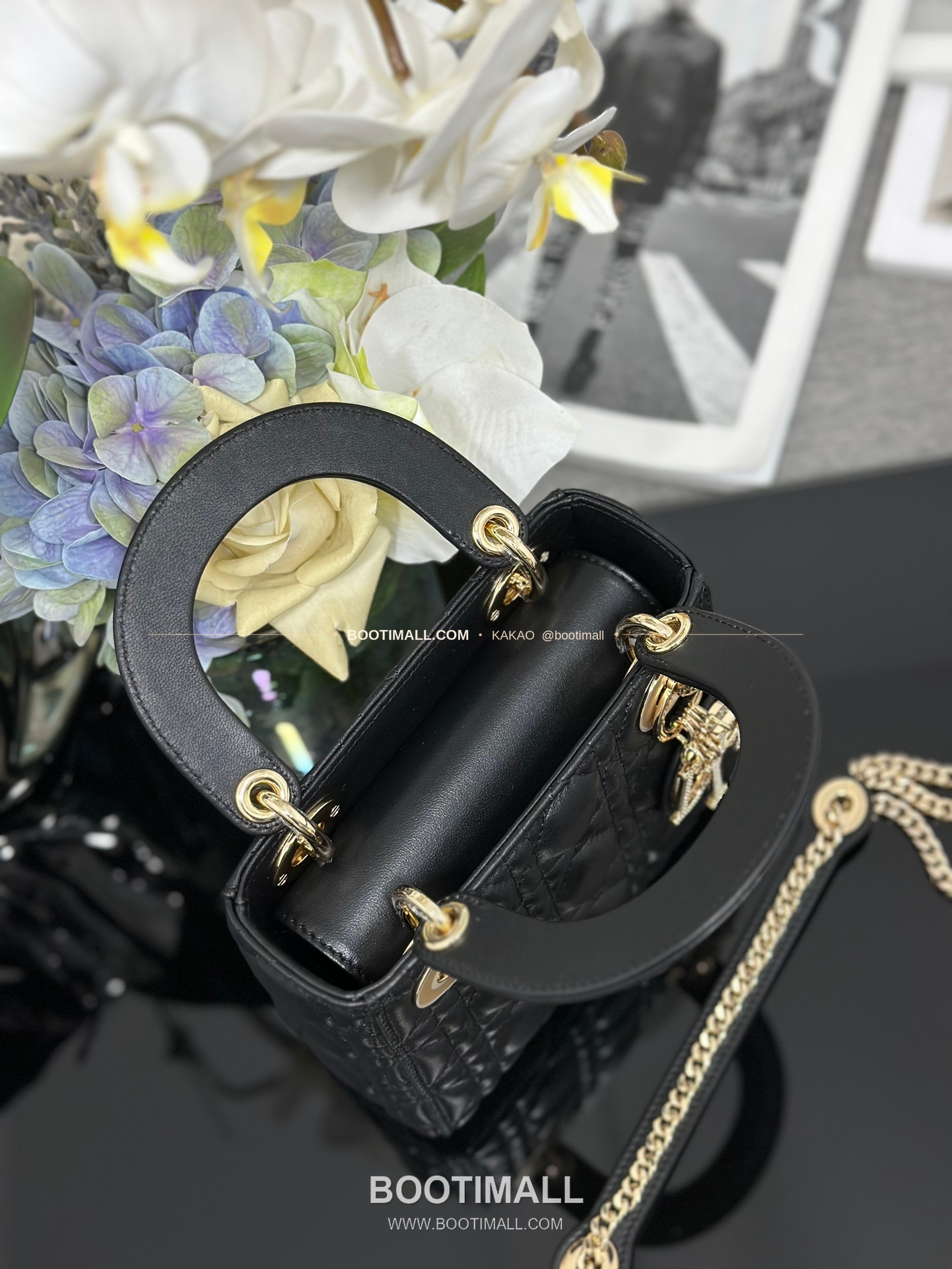 디올 레이디 디올 램스킨 까나쥬 다이아 버클 D.I.O.R 참 미니 체인 숄더백 Dior Lady Dior Lambskin Cannage Diamond Buckle D.I.O.R Charm Mini Chain Shoulder Bag M0505 17cm 7