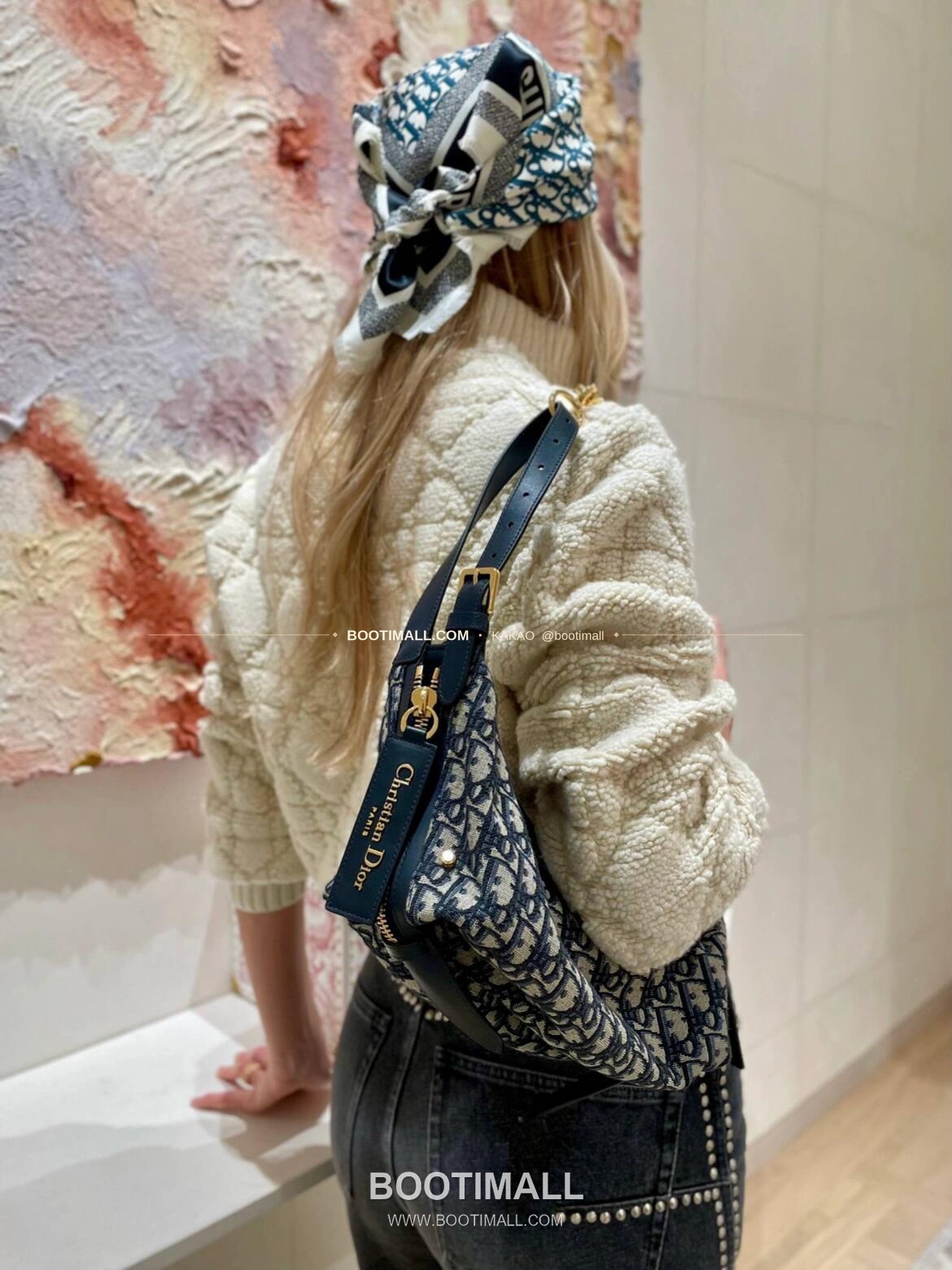 디올 저니 오블리크 캔버스 호보 숄더백 Dior Journey Oblique Canvas Hobo Shoulder Bag 5865 25cm 7