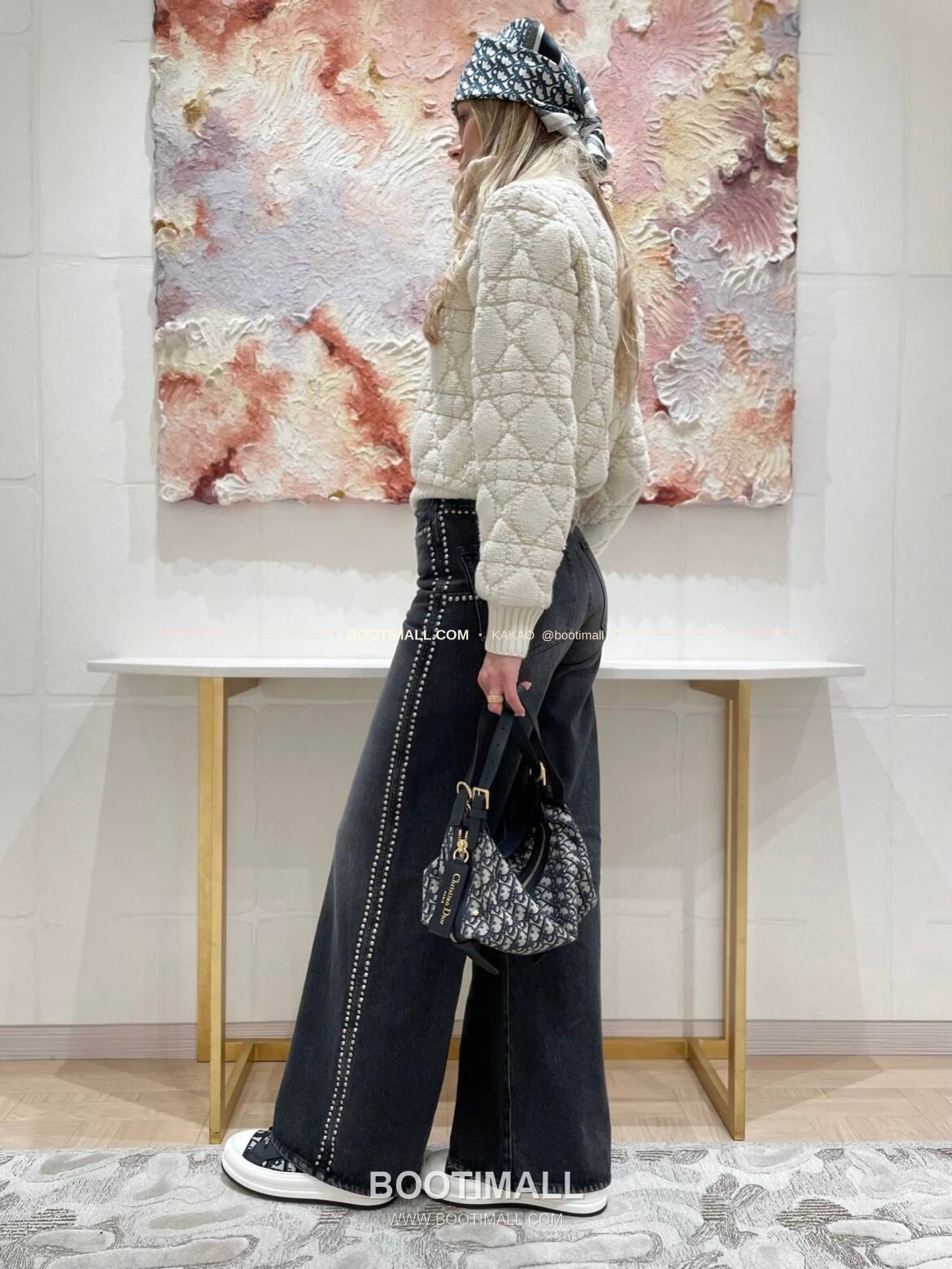 디올 저니 오블리크 캔버스 호보 숄더백 Dior Journey Oblique Canvas Hobo Shoulder Bag 5865 25cm 8