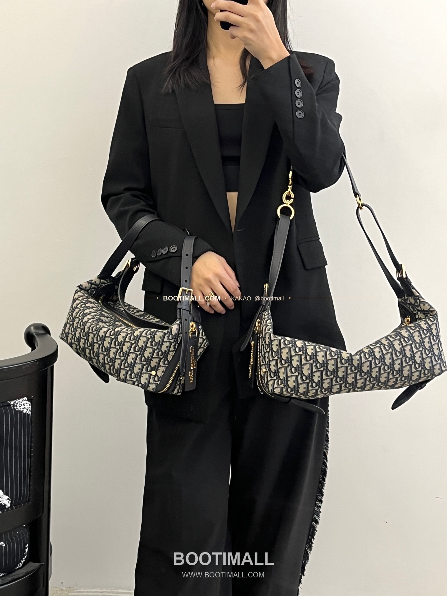 디올 저니 오블리크 캔버스 호보 숄더백 Dior Journey Oblique Canvas Hobo Shoulder Bag 5866 33cm 2