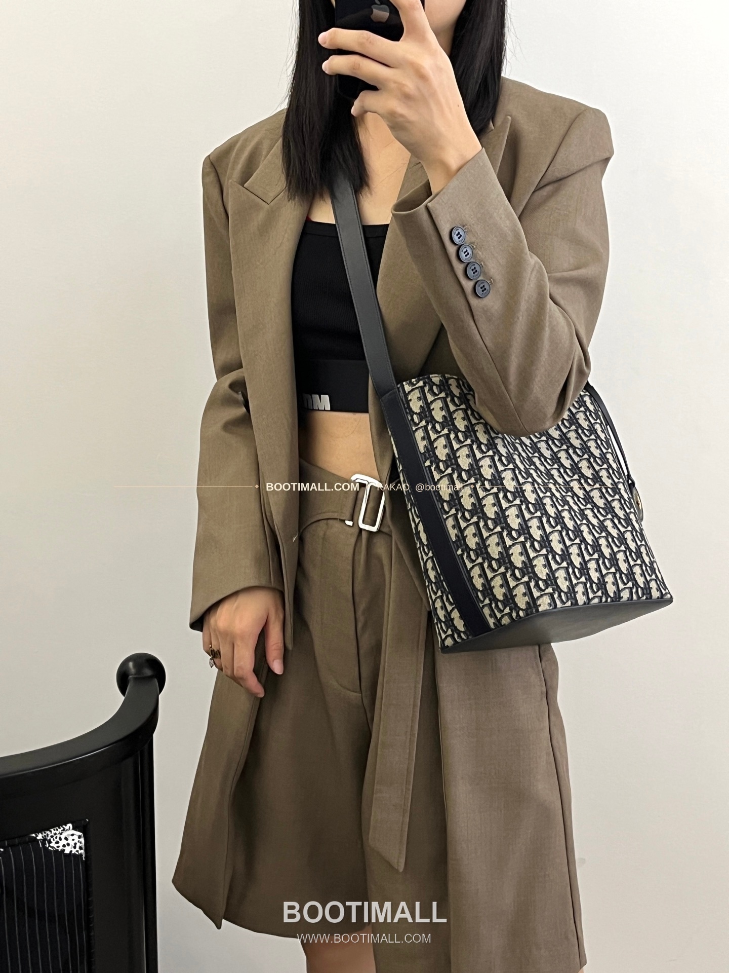 디올 스타 오블리크 캔버스 버킷 숄더백 Dior Star Oblique Canvas Bucket Shoulder Bag 2879 24cm 1