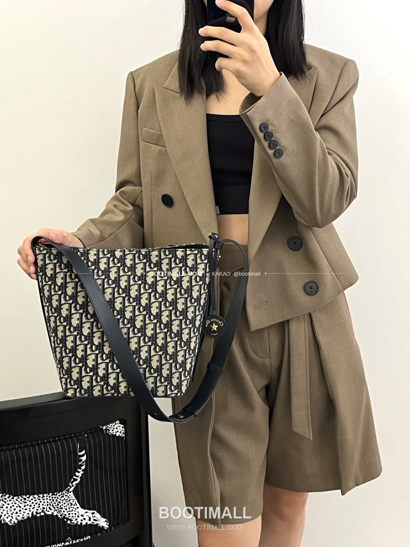 디올 스타 오블리크 캔버스 버킷 숄더백 Dior Star Oblique Canvas Bucket Shoulder Bag 2879 24cm 3