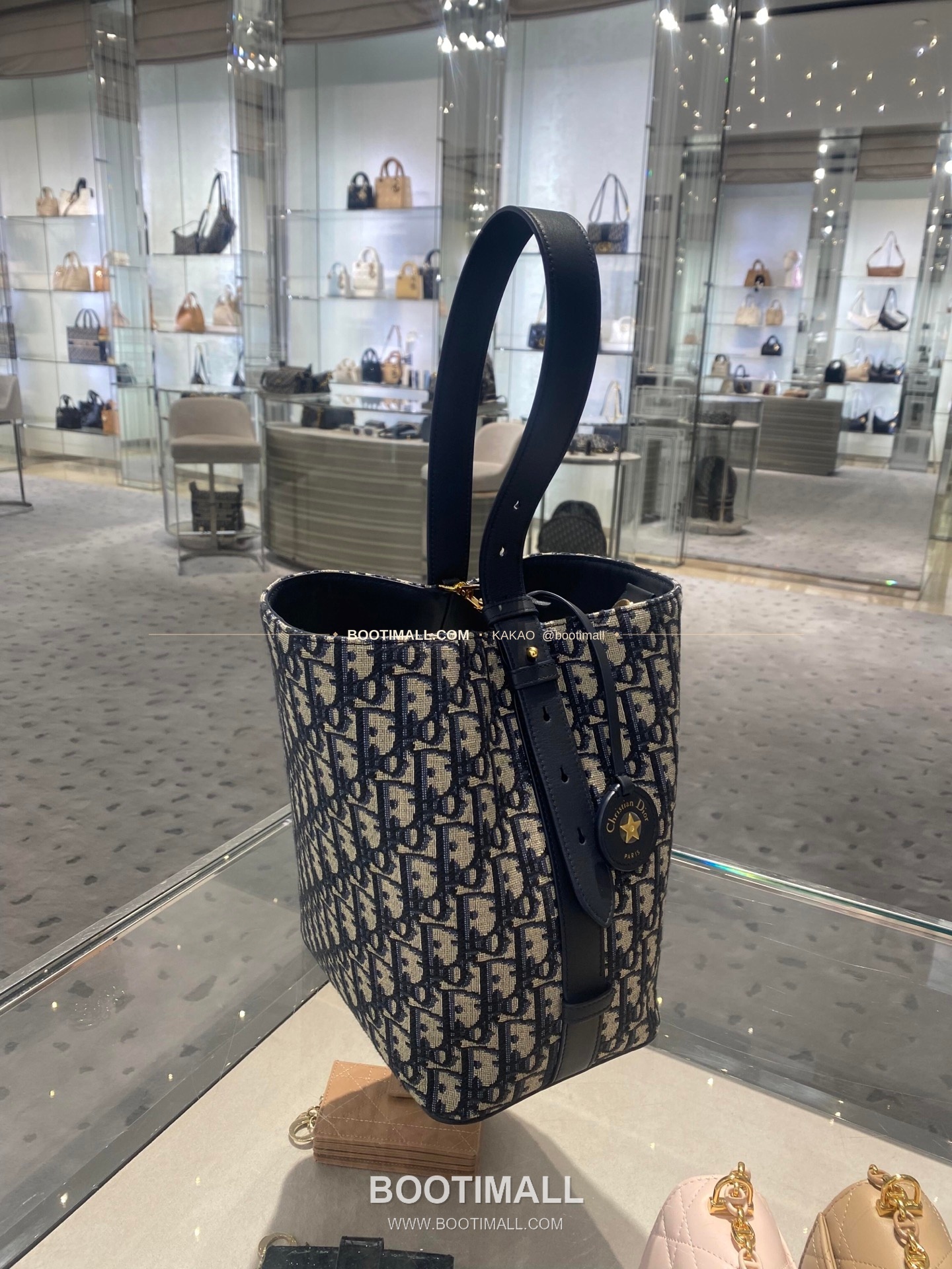 디올 스타 오블리크 캔버스 버킷 숄더백 Dior Star Oblique Canvas Bucket Shoulder Bag 2879 24cm 12