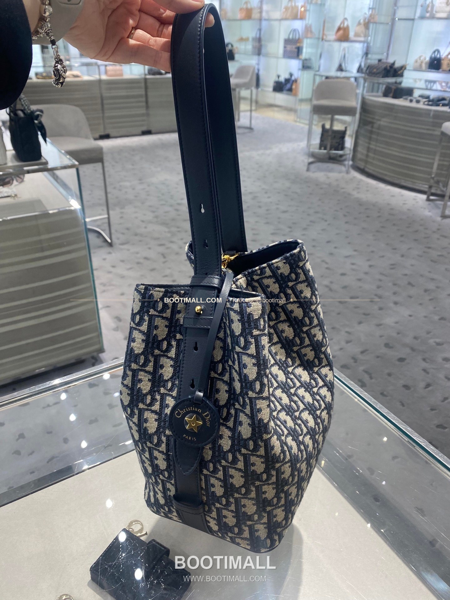 디올 스타 오블리크 캔버스 버킷 숄더백 Dior Star Oblique Canvas Bucket Shoulder Bag 2879 24cm 13