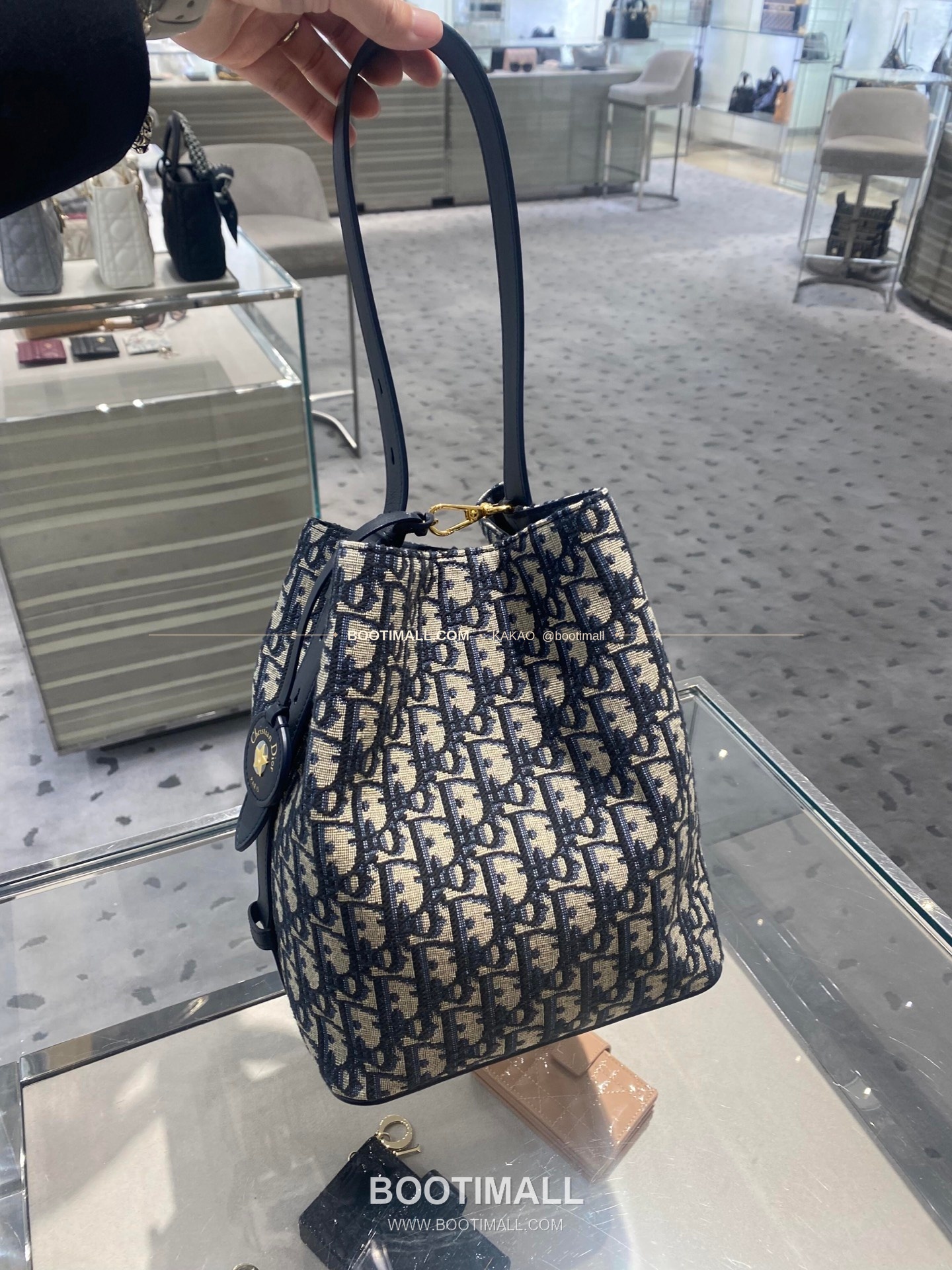 디올 스타 오블리크 캔버스 버킷 숄더백 Dior Star Oblique Canvas Bucket Shoulder Bag 2879 24cm 14