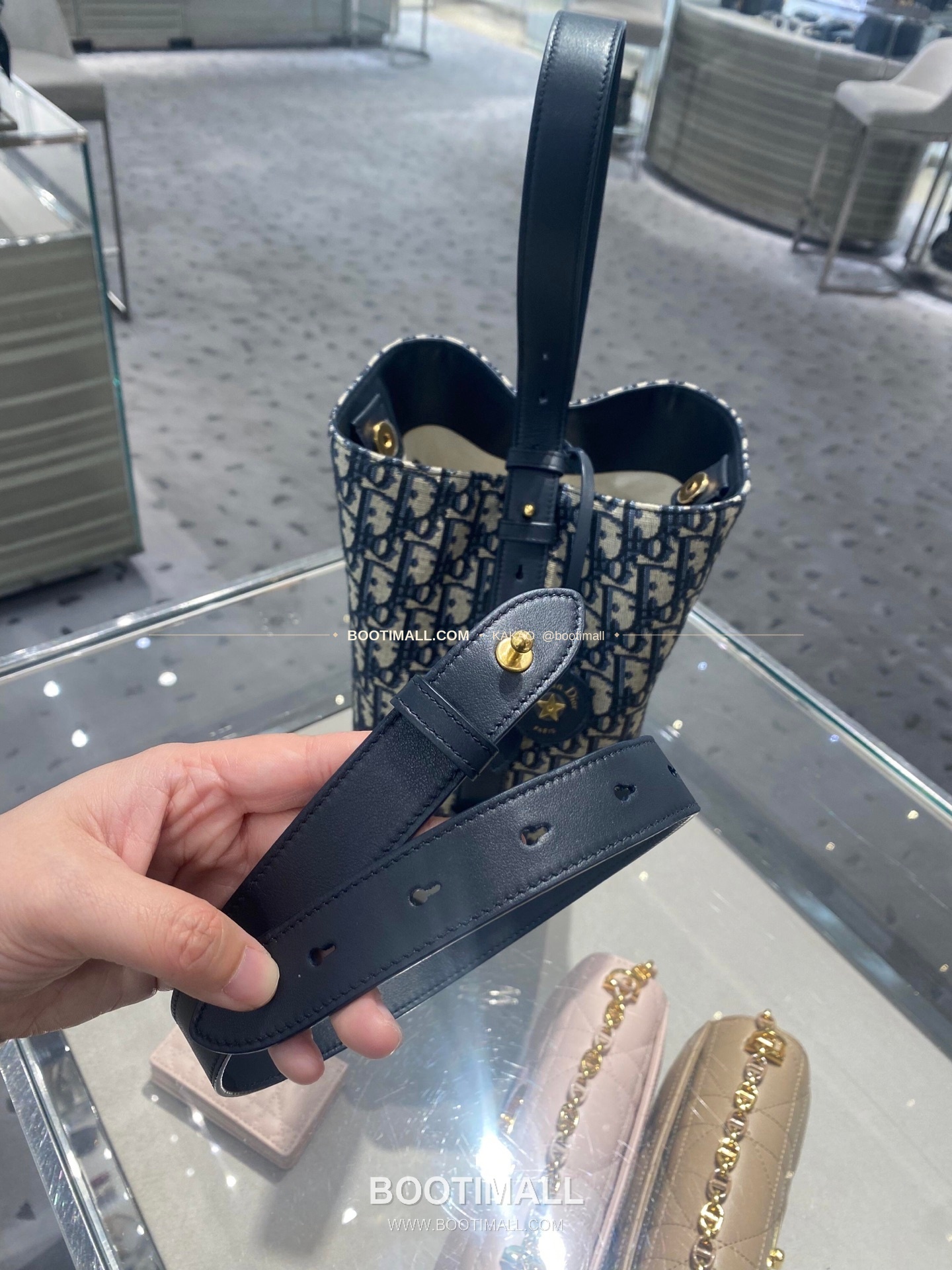 디올 스타 오블리크 캔버스 버킷 숄더백 Dior Star Oblique Canvas Bucket Shoulder Bag 2879 24cm 15