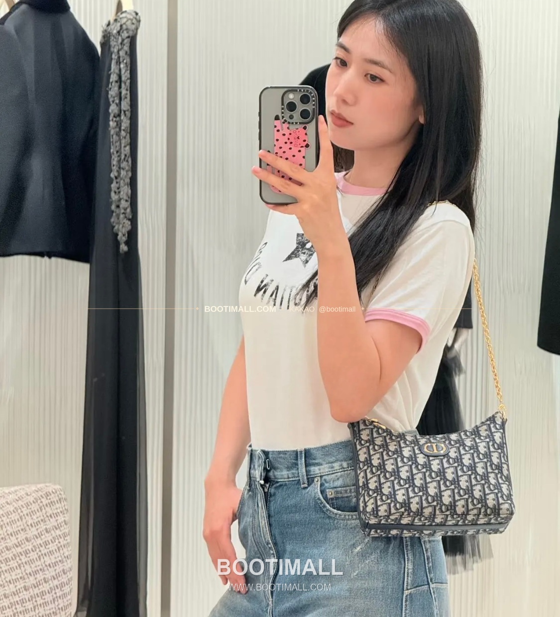 디올 미스 디올 오블리크 캔버스 호보 숄더백 Dior Miss Dior Oblique Canvas Hobo Shoulder Bag 5268 19cm 2