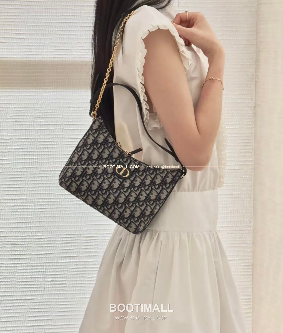 디올 미스 디올 오블리크 캔버스 호보 숄더백 Dior Miss Dior Oblique Canvas Hobo Shoulder Bag 5268 19cm 3