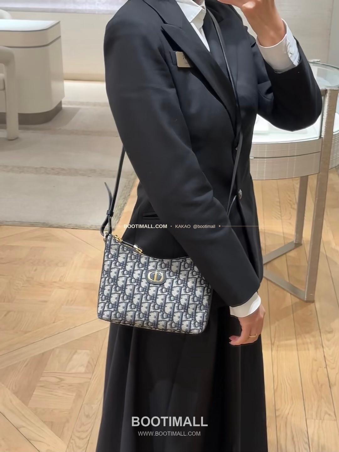 디올 미스 디올 오블리크 캔버스 호보 숄더백 Dior Miss Dior Oblique Canvas Hobo Shoulder Bag 5268 19cm 5