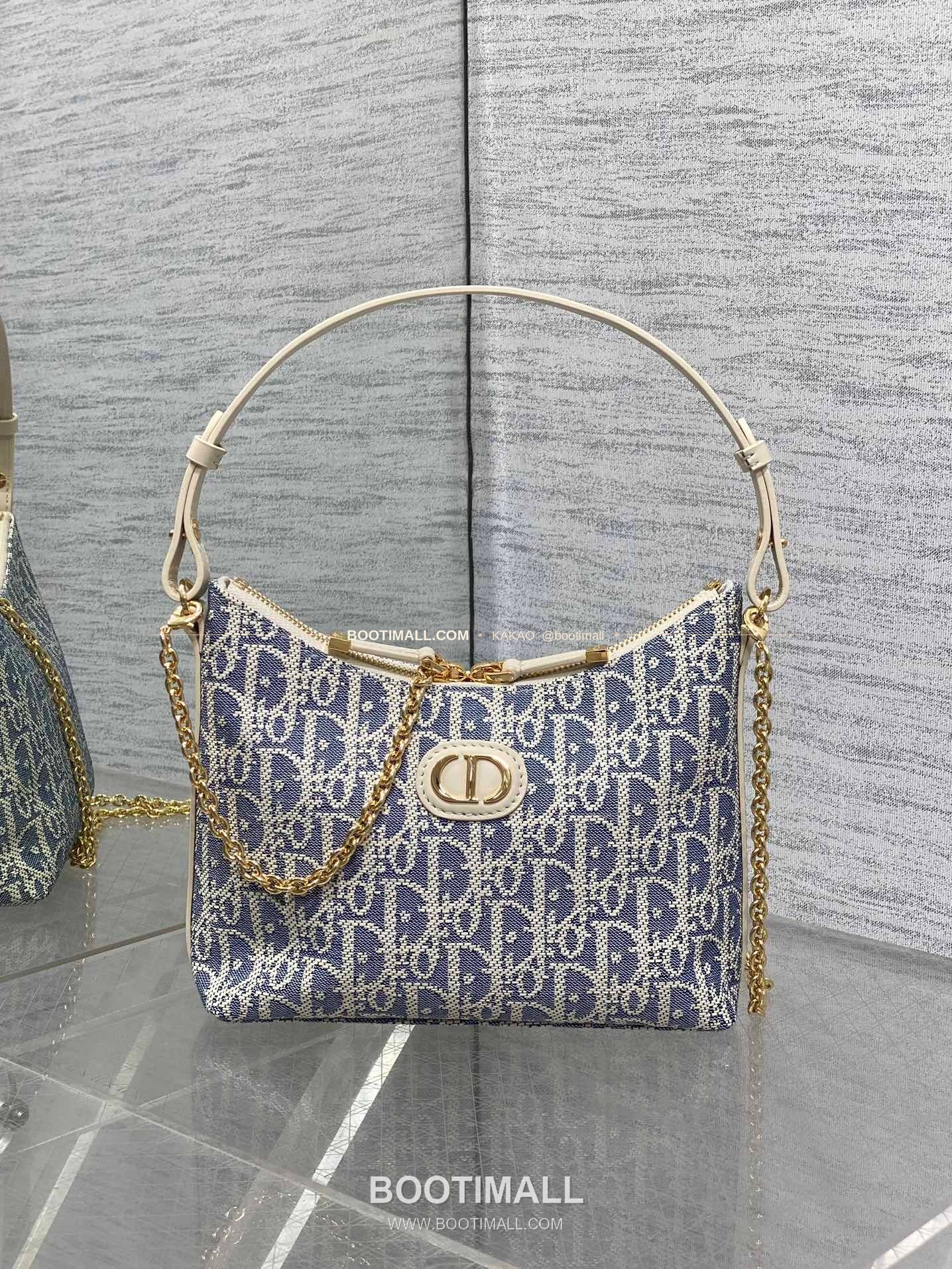 디올 미스 디올 오블리크 캔버스 호보 숄더백 Dior Miss Dior Oblique Canvas Hobo Shoulder Bag 5268 19cm 1