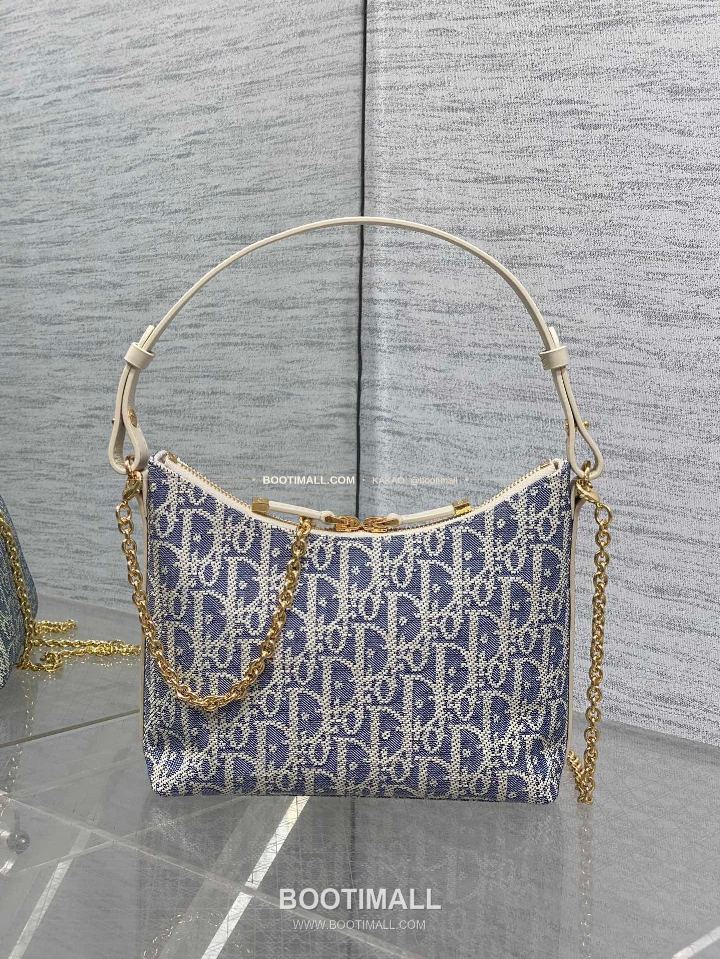 디올 미스 디올 오블리크 캔버스 호보 숄더백 Dior Miss Dior Oblique Canvas Hobo Shoulder Bag 5268 19cm 5