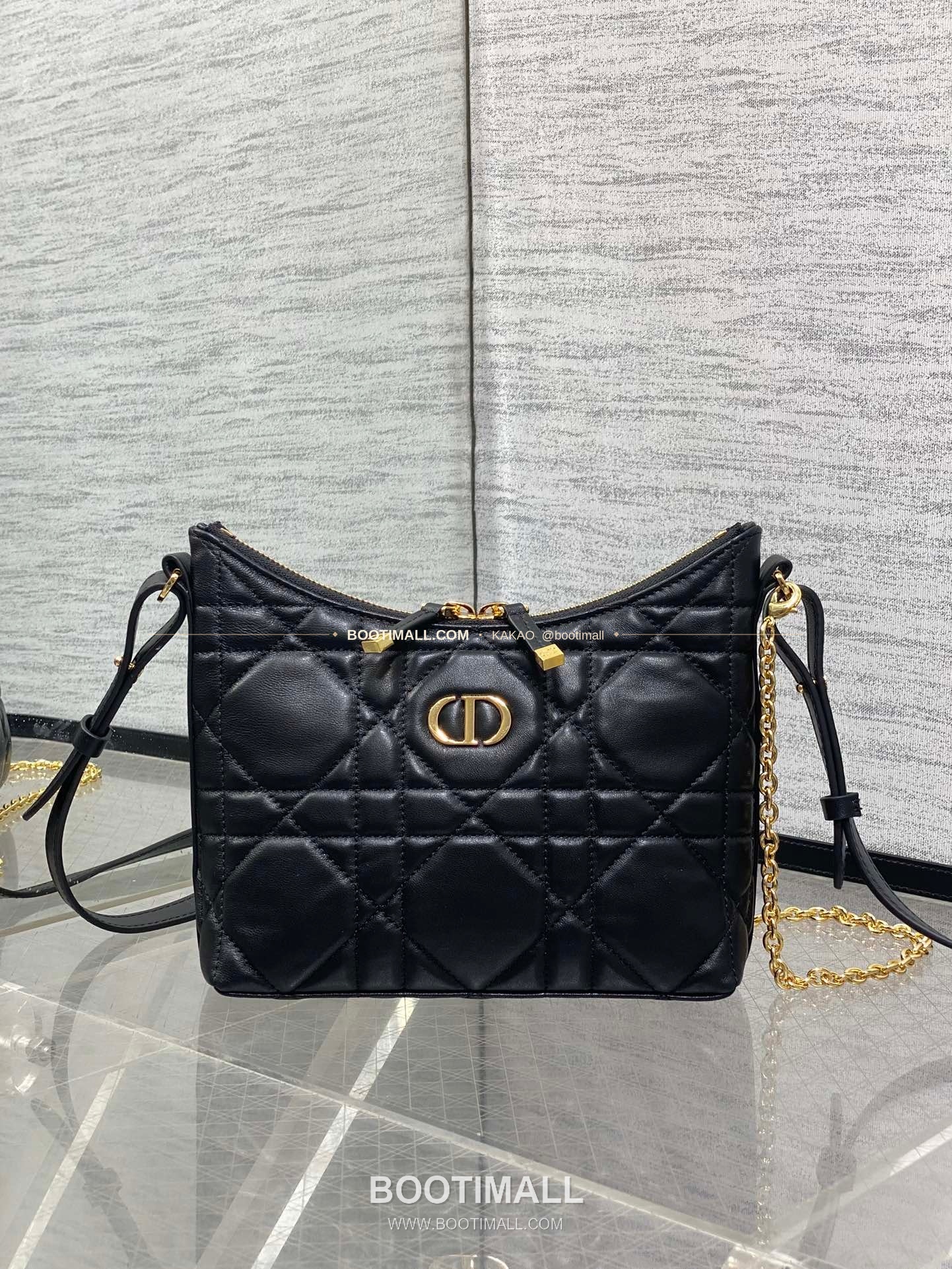 디올 미스 디올 램스킨 까나쥬 호보 숄더백 Dior Miss Dior Lambskin Cannage Hobo Shoulder Bag 5268 19cm 2