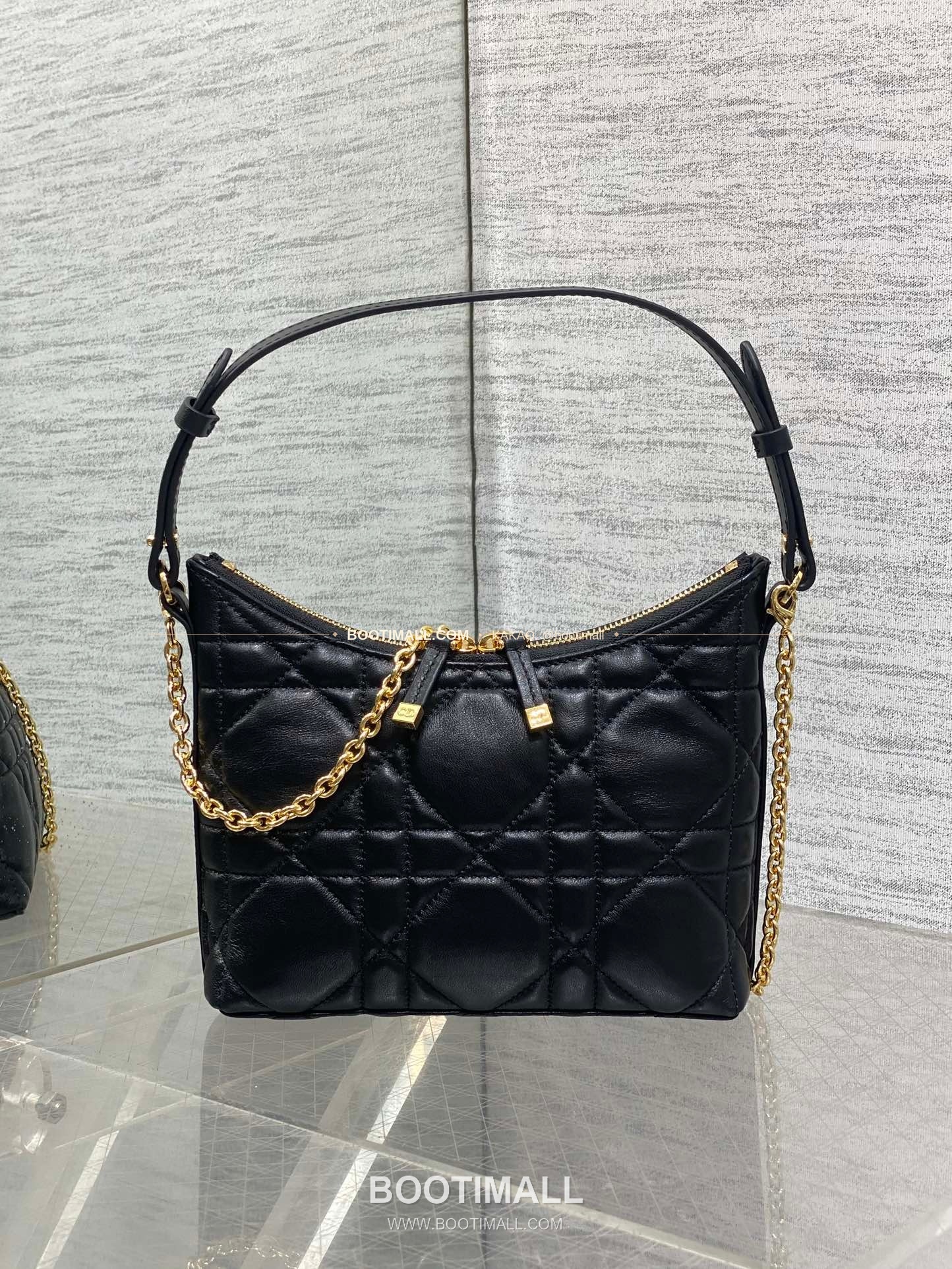 디올 미스 디올 램스킨 까나쥬 호보 숄더백 Dior Miss Dior Lambskin Cannage Hobo Shoulder Bag 5268 19cm 5