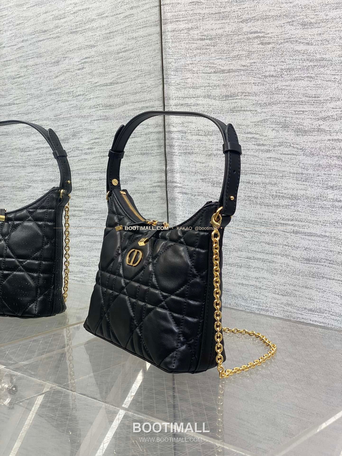 디올 미스 디올 램스킨 까나쥬 호보 숄더백 Dior Miss Dior Lambskin Cannage Hobo Shoulder Bag 5268 19cm 6