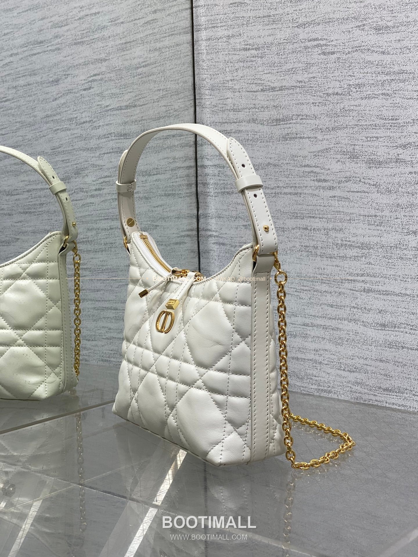 디올 미스 디올 램스킨 까나쥬 호보 숄더백 Dior Miss Dior Lambskin Cannage Hobo Shoulder Bag 5268 19cm 6