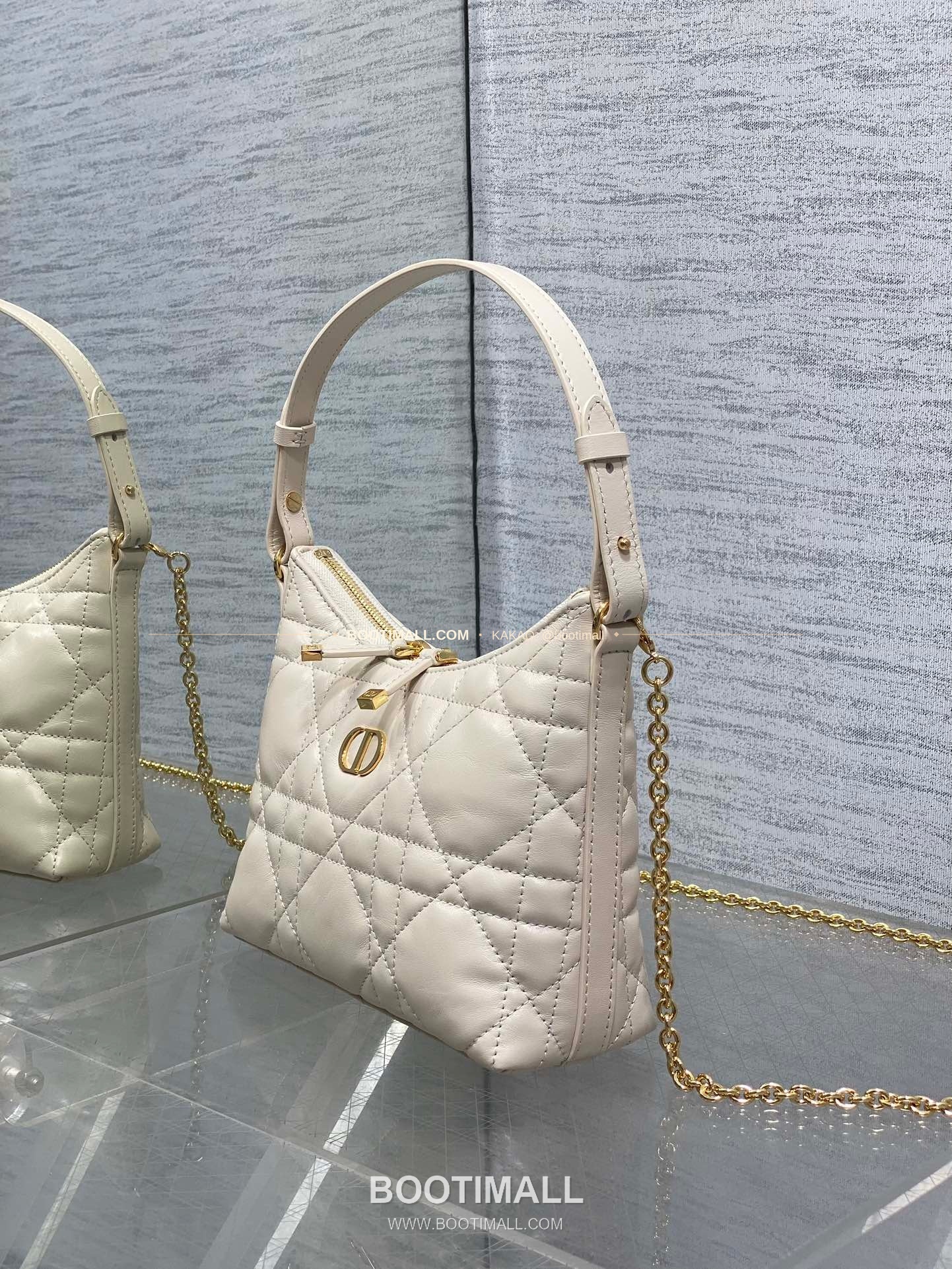 디올 미스 디올 램스킨 까나쥬 호보 숄더백 Dior Miss Dior Lambskin Cannage Hobo Shoulder Bag 5268 19cm 6