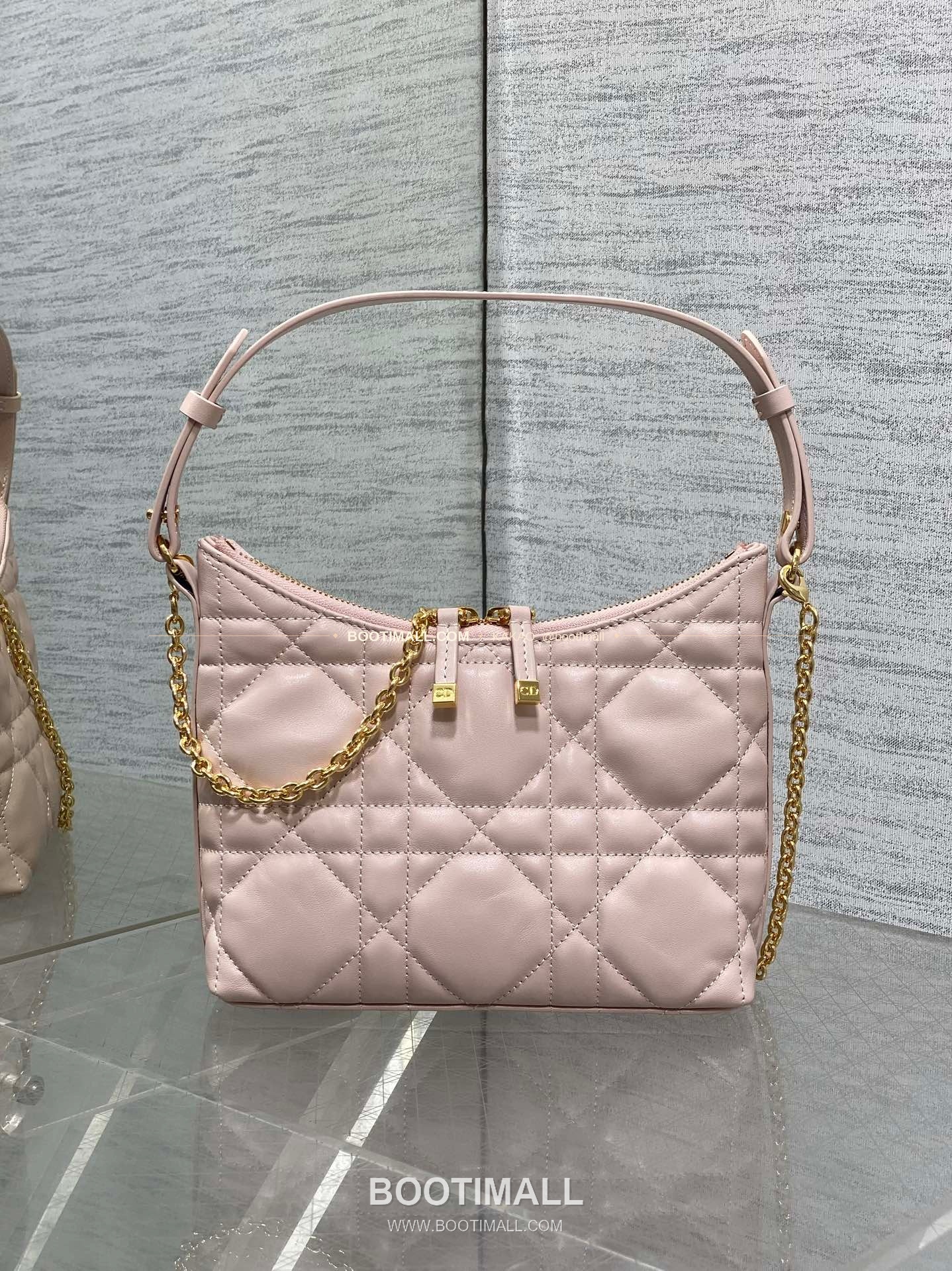 디올 미스 디올 램스킨 까나쥬 호보 숄더백 Dior Miss Dior Lambskin Cannage Hobo Shoulder Bag 5268 19cm 5