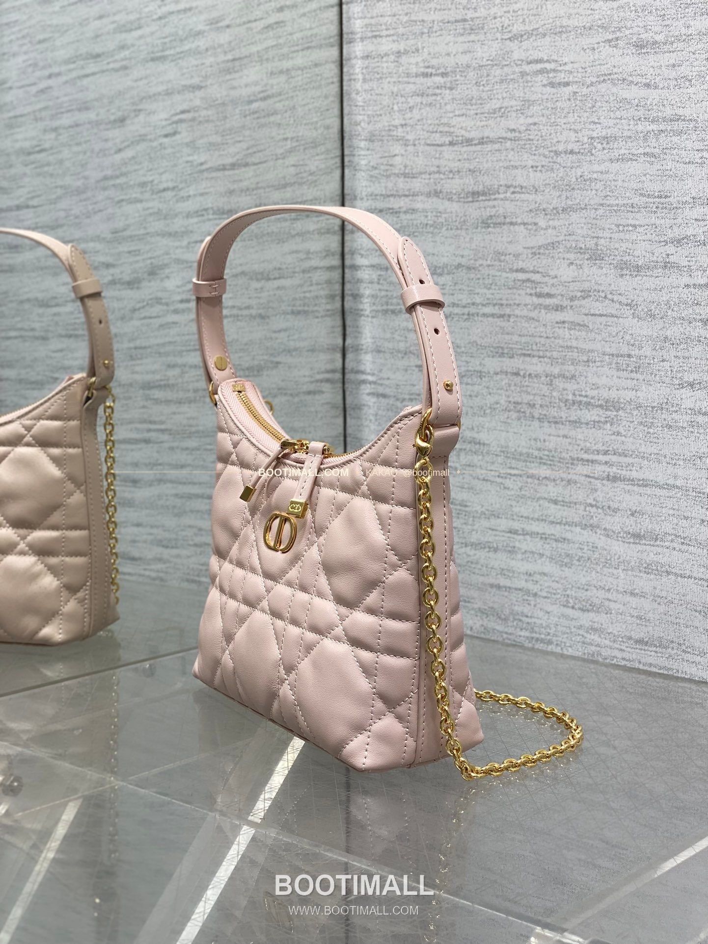 디올 미스 디올 램스킨 까나쥬 호보 숄더백 Dior Miss Dior Lambskin Cannage Hobo Shoulder Bag 5268 19cm 6