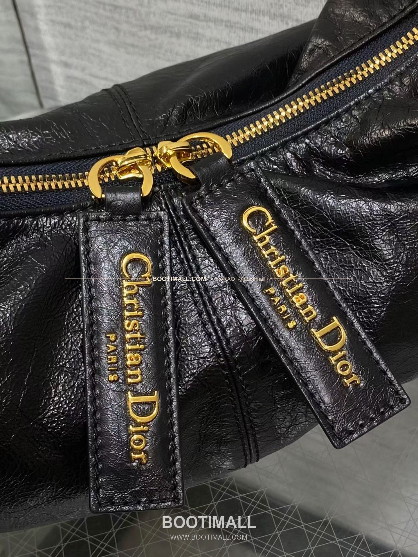 디올 그랑 투어 카프스킨 주름 호보 숄더백 Dior Grand Tour Calfskin Pleated Hobo Shoulder Bag 6612 30cm 2