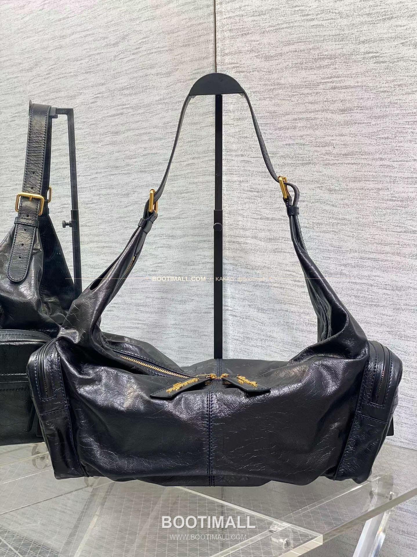 디올 그랑 투어 카프스킨 주름 호보 숄더백 Dior Grand Tour Calfskin Pleated Hobo Shoulder Bag 6613 33cm 3