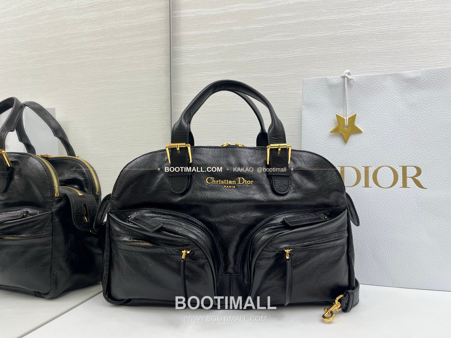 디올 그랑 투어 카프스킨 주름 보스턴 숄더백 Dior Grand Tour Calfskin Pleated Boston Shoulder Bag 36cm 1