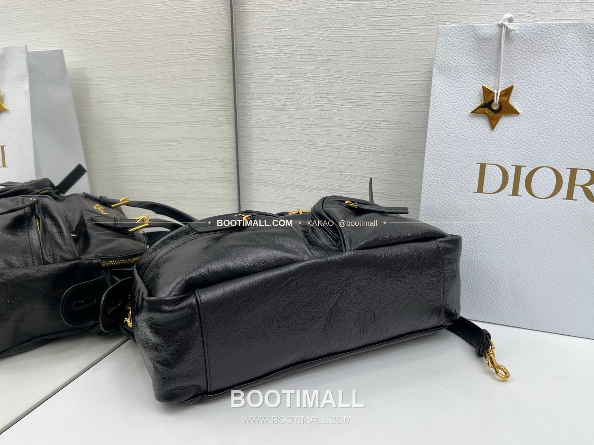 디올 그랑 투어 카프스킨 주름 보스턴 숄더백 Dior Grand Tour Calfskin Pleated Boston Shoulder Bag 36cm 5
